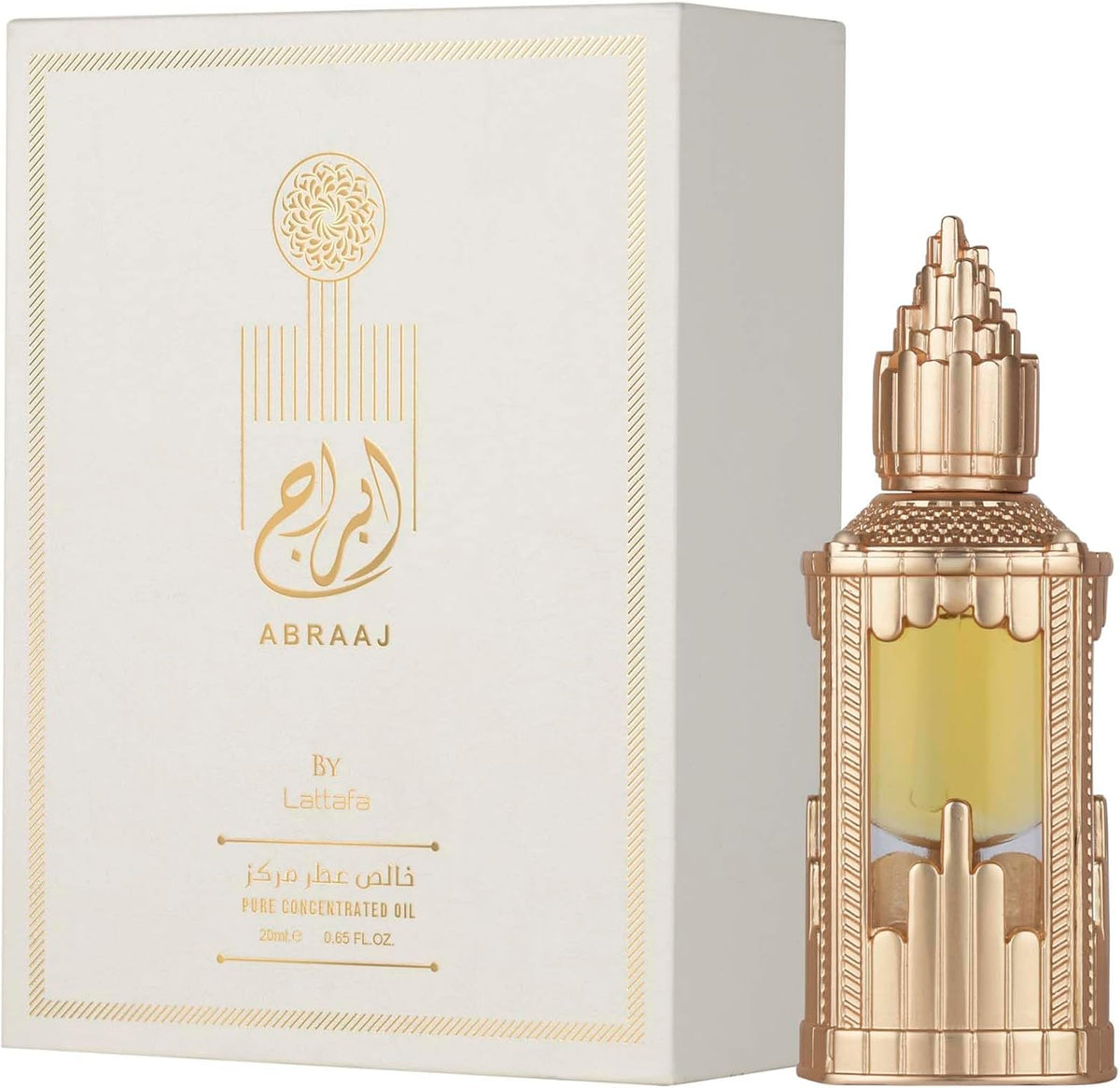 Lattafa Abraaj Pure Concentrated Perfume Oil, 0.65 Ounce / 20 ml