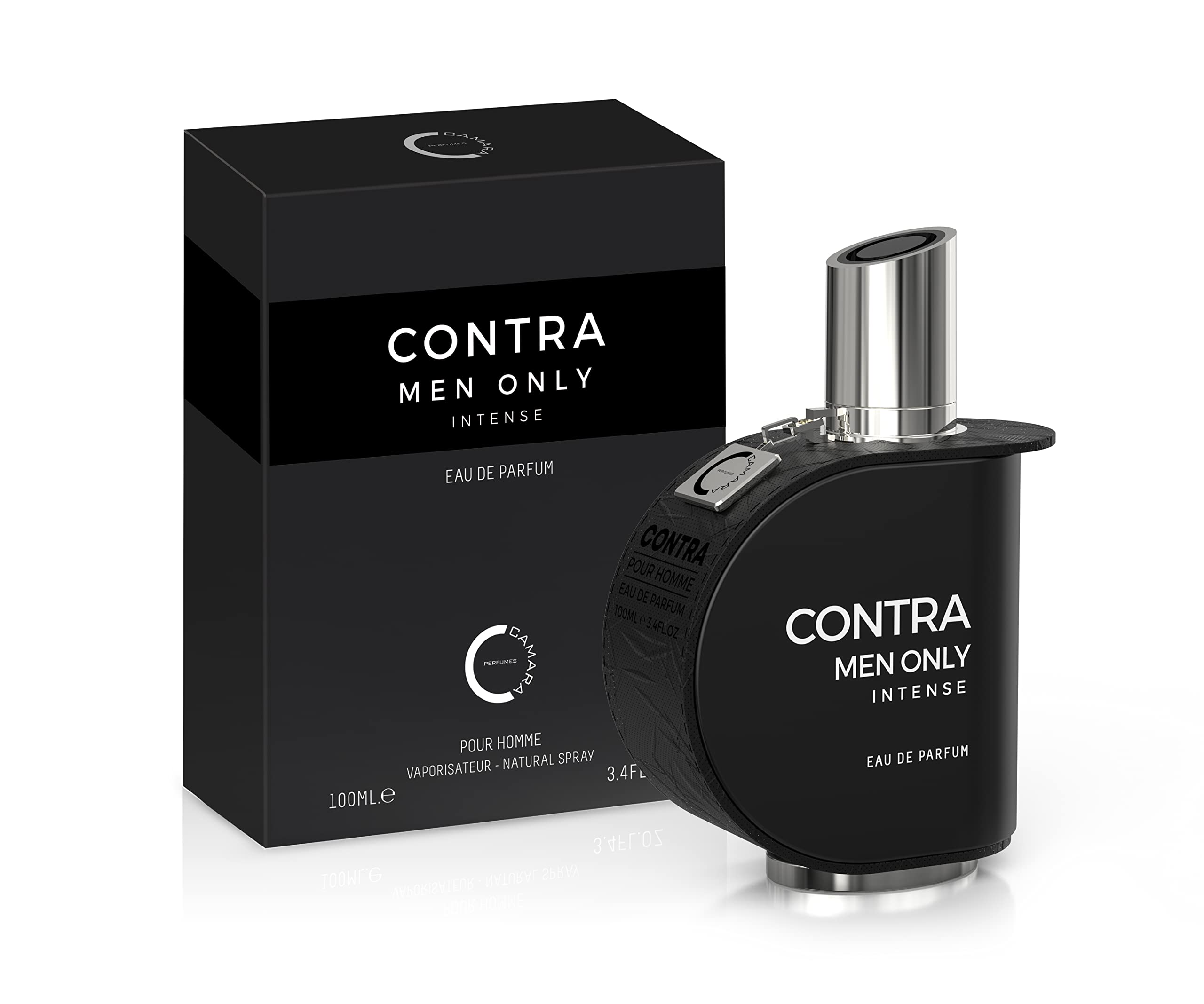 Camara Contra Men Only Intense Eau de Parfum Spray for Men, 3.38 Fl Oz (100 mL)