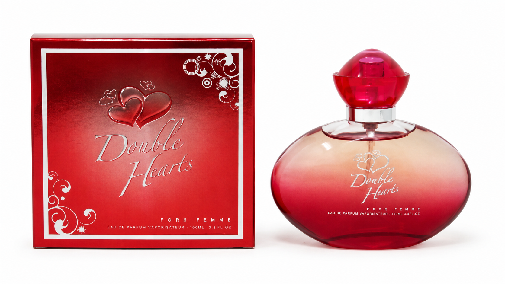 YZY Double Hearts EDP for Women, Sweet Floral Fragrance 3.3 oz Spray