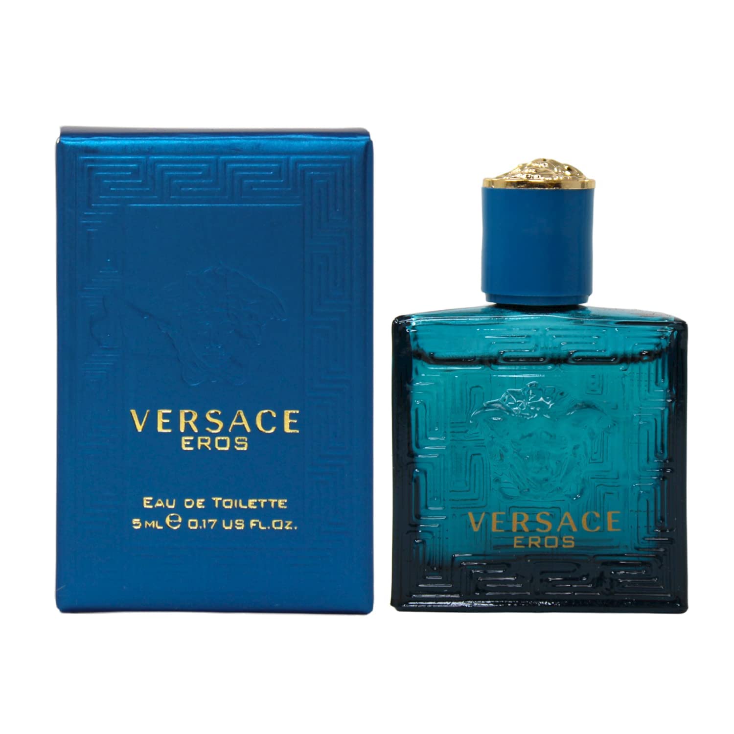 Versace Eros for Men Eau de Toilette Mini Splash, 0.17 Fl Oz (5 ml)