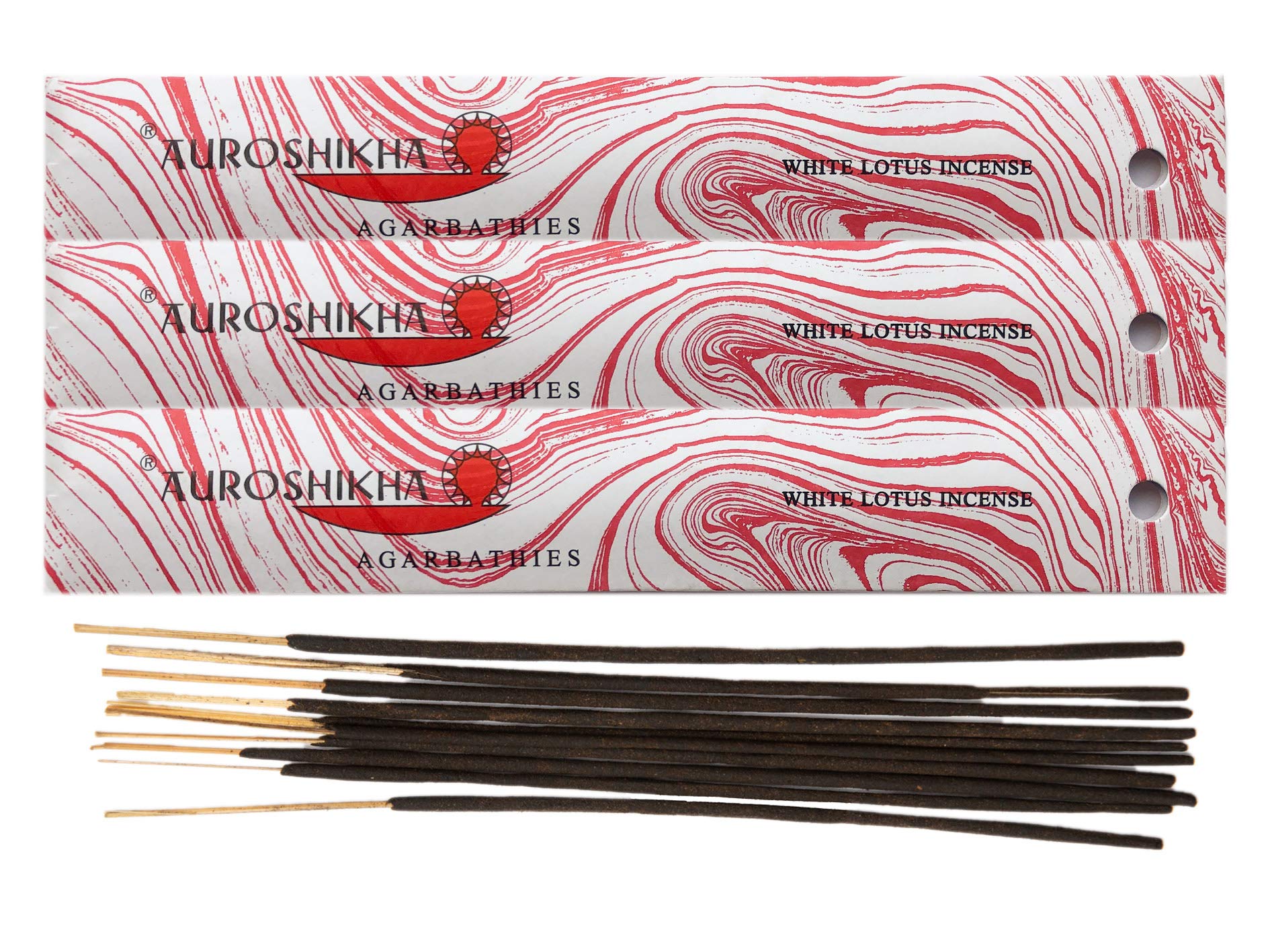 (Pack de 3) Encens Auroshikha Lotus Blanc 10 Bâtonnets