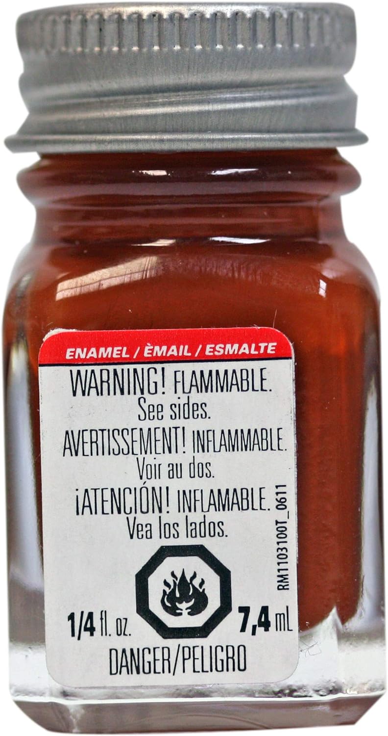 Pintura de esmalte Testors - Óxido mate, botella de 1/4 oz