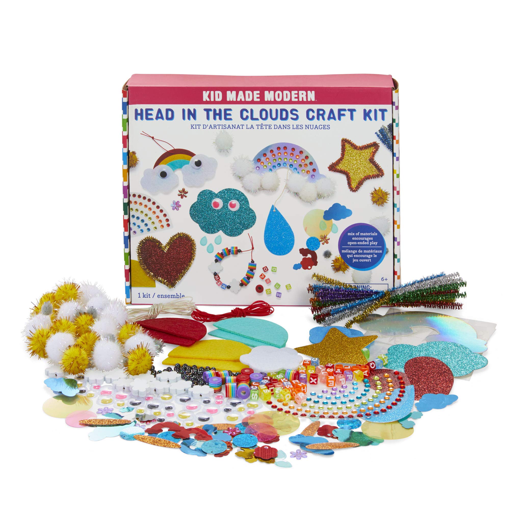 Kit de manualidades Kid Made Modern Head in The Clouds: más de 300 piezas de manualidades y manualidades para niños de 6 años en adelante