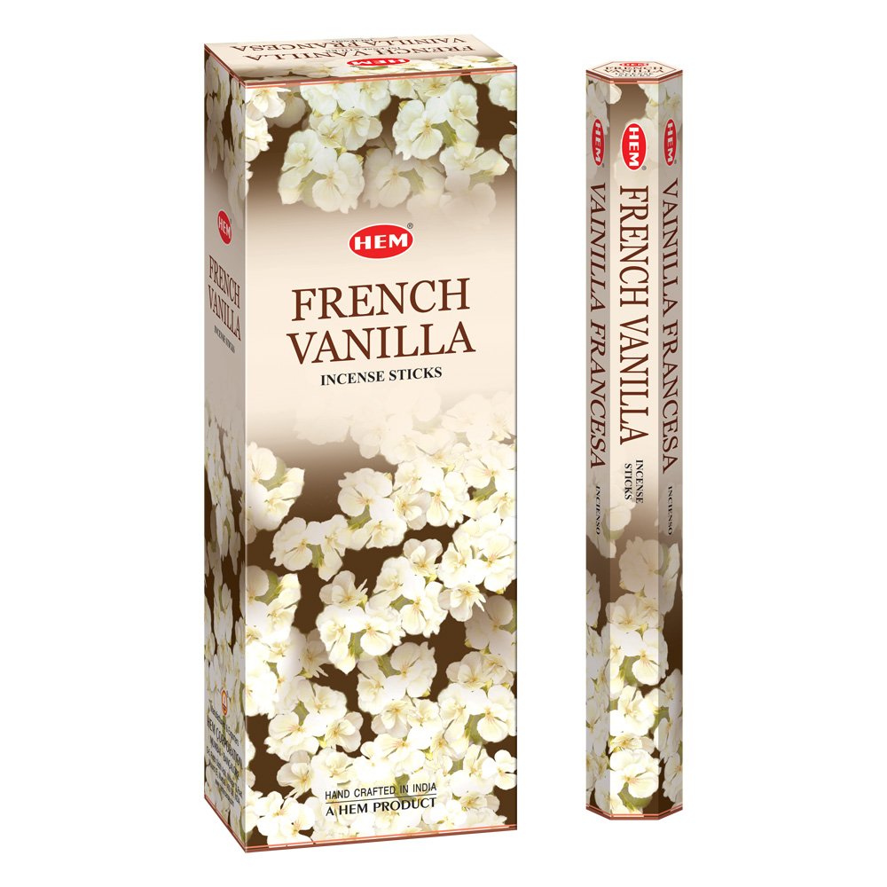 Encens Hem à la vanille française, boîte de 120 bâtons