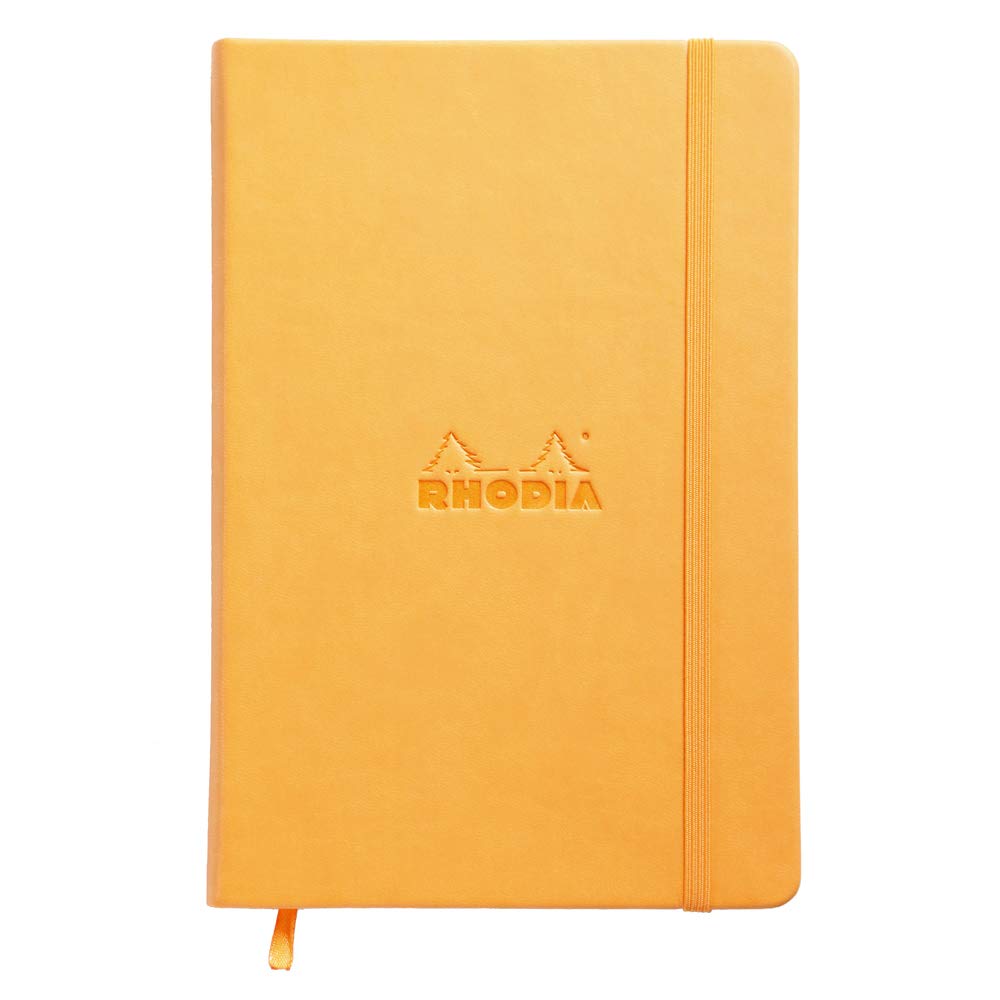 Cuaderno web Rhodia Webbies - Cuadrícula de puntos, 96 hojas, 5 1/2 x 8 1/4, tapa naranja