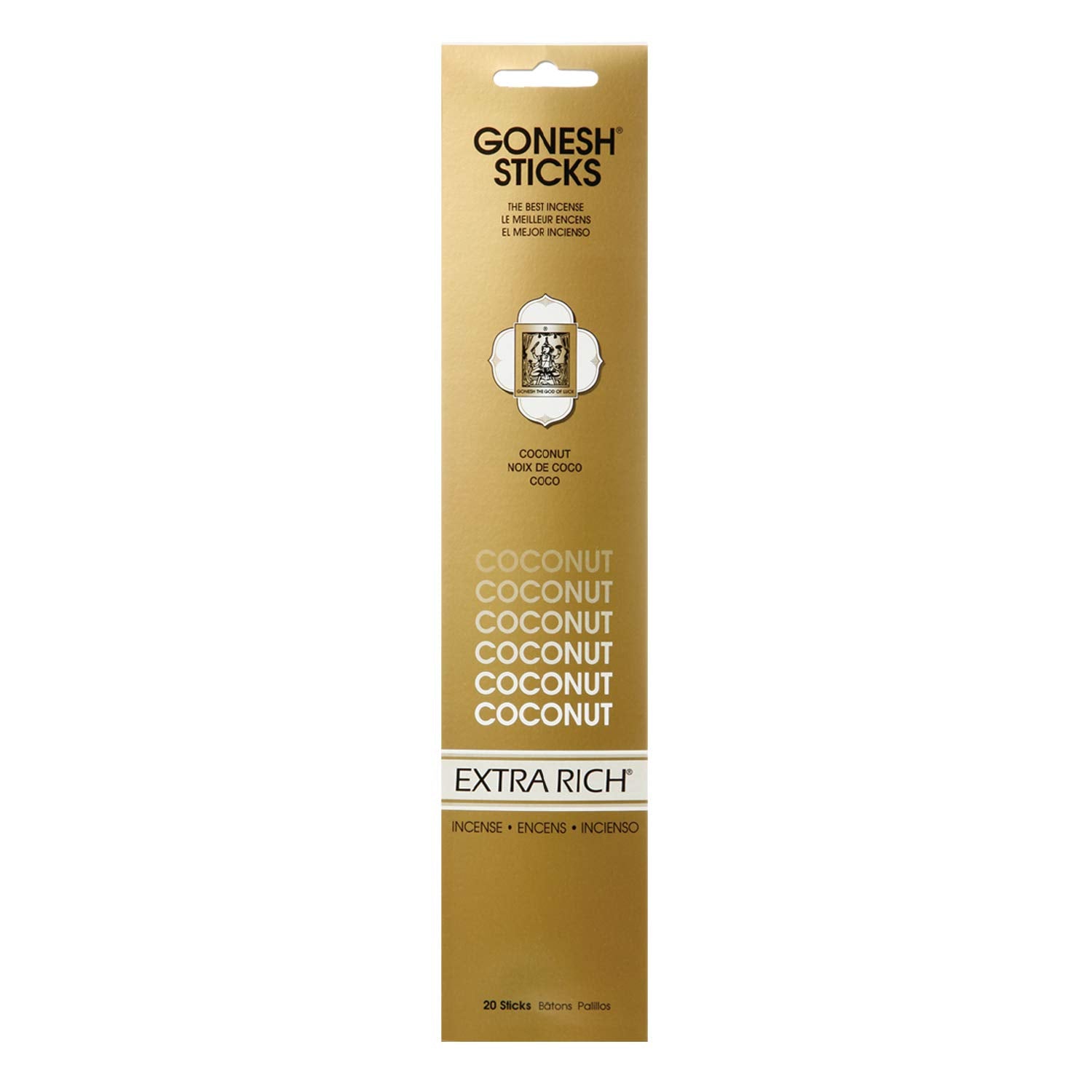 Incienso de coco extra rico Gonesh 20 varillas