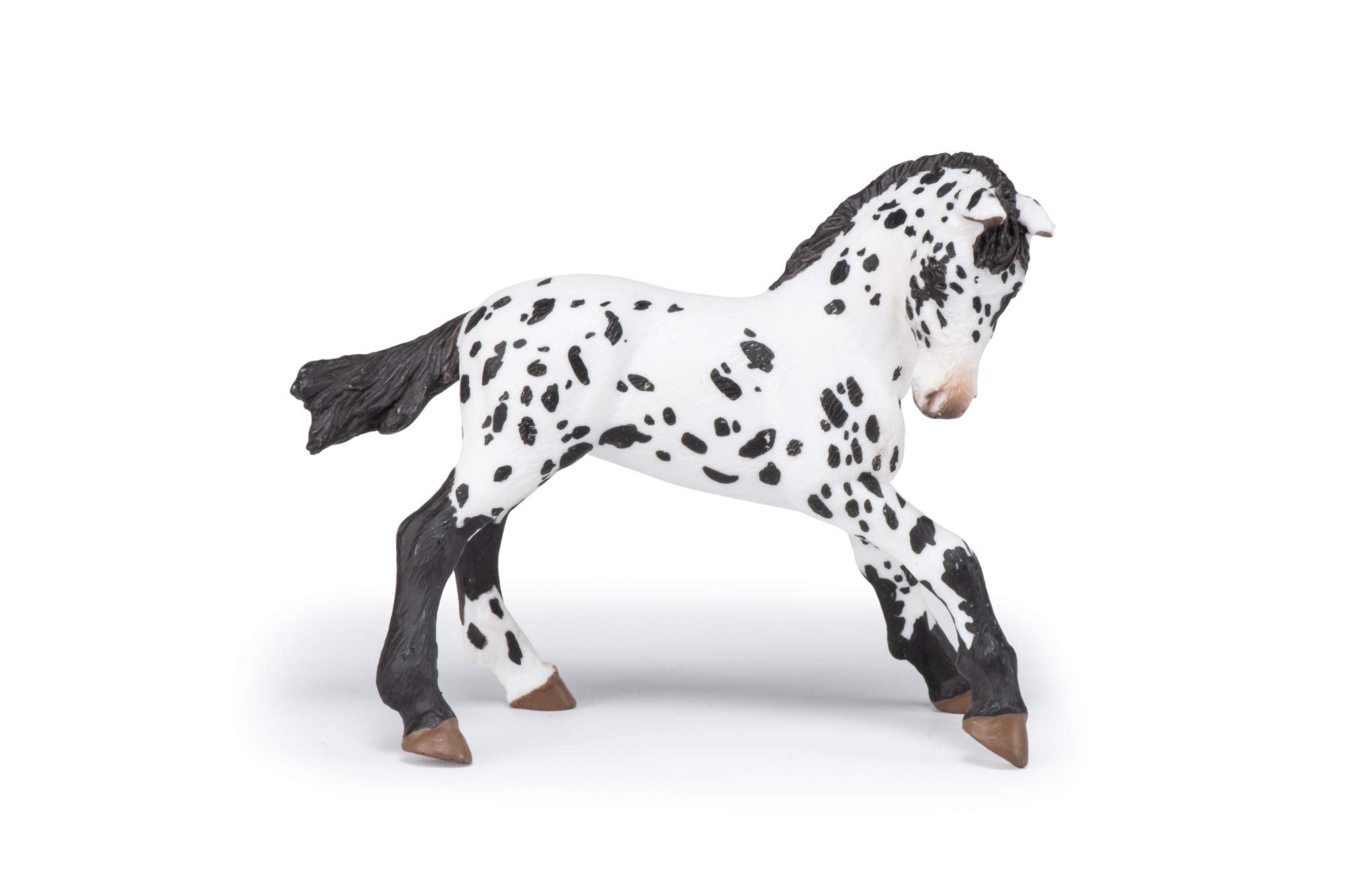 Figurine de poulain Appaloosa noir Papo, multicolore, taille unique