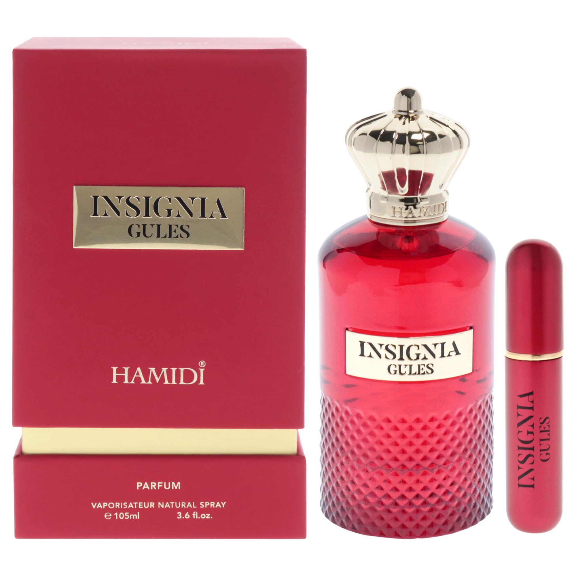 Hamidi Insignia Gules Parfum for Women Floral Fruity Fragrance with Apple Rose Tonka and Sandalwood 3.6 oz Spray