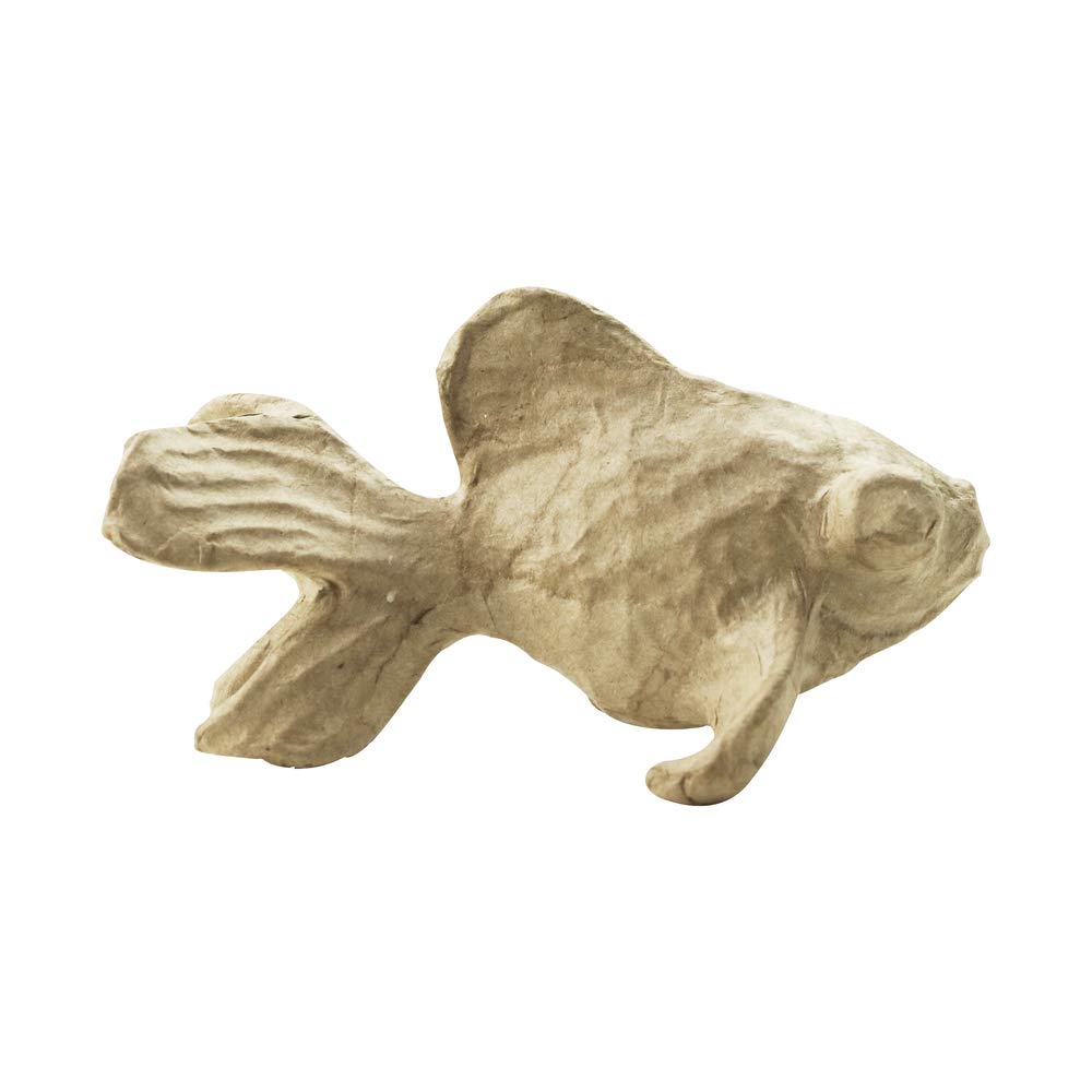 Decopatch Papier-Mache Small Animal Figurines - 4 1/2 to 5" - Tropical Fish