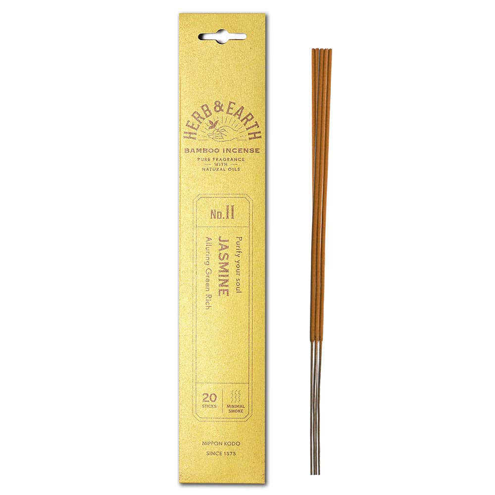 Incienso de bambú japonés Herb and Earth, jazmín, 20 varillas