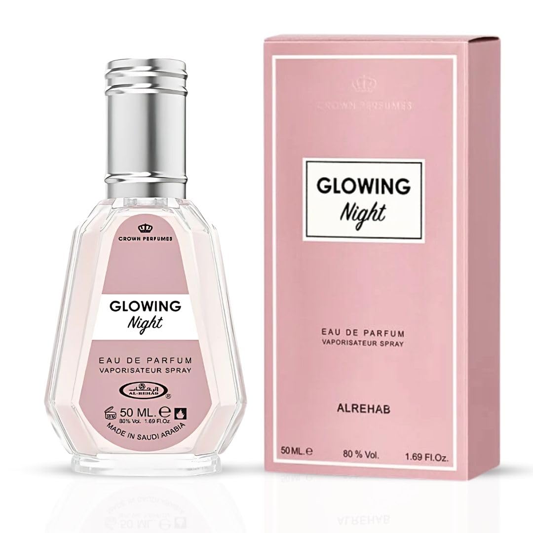 Al Rehab Glowing Night Eau de Parfum Spray 1.69 Fl Oz (50 ml)