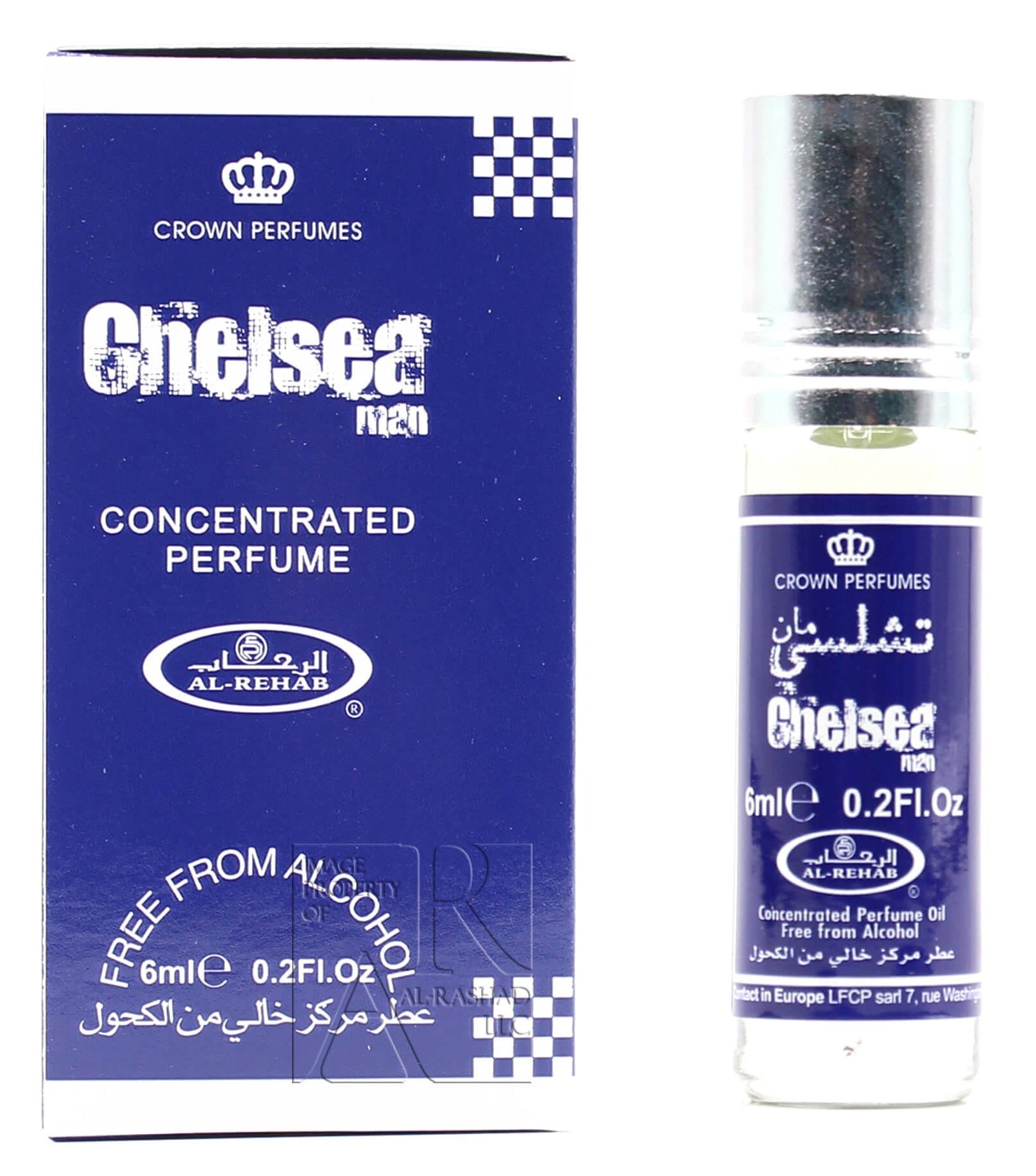 Al Rehab Chelsea Man Perfume Oil Roll On 0.2 Fl Oz (6 mL)