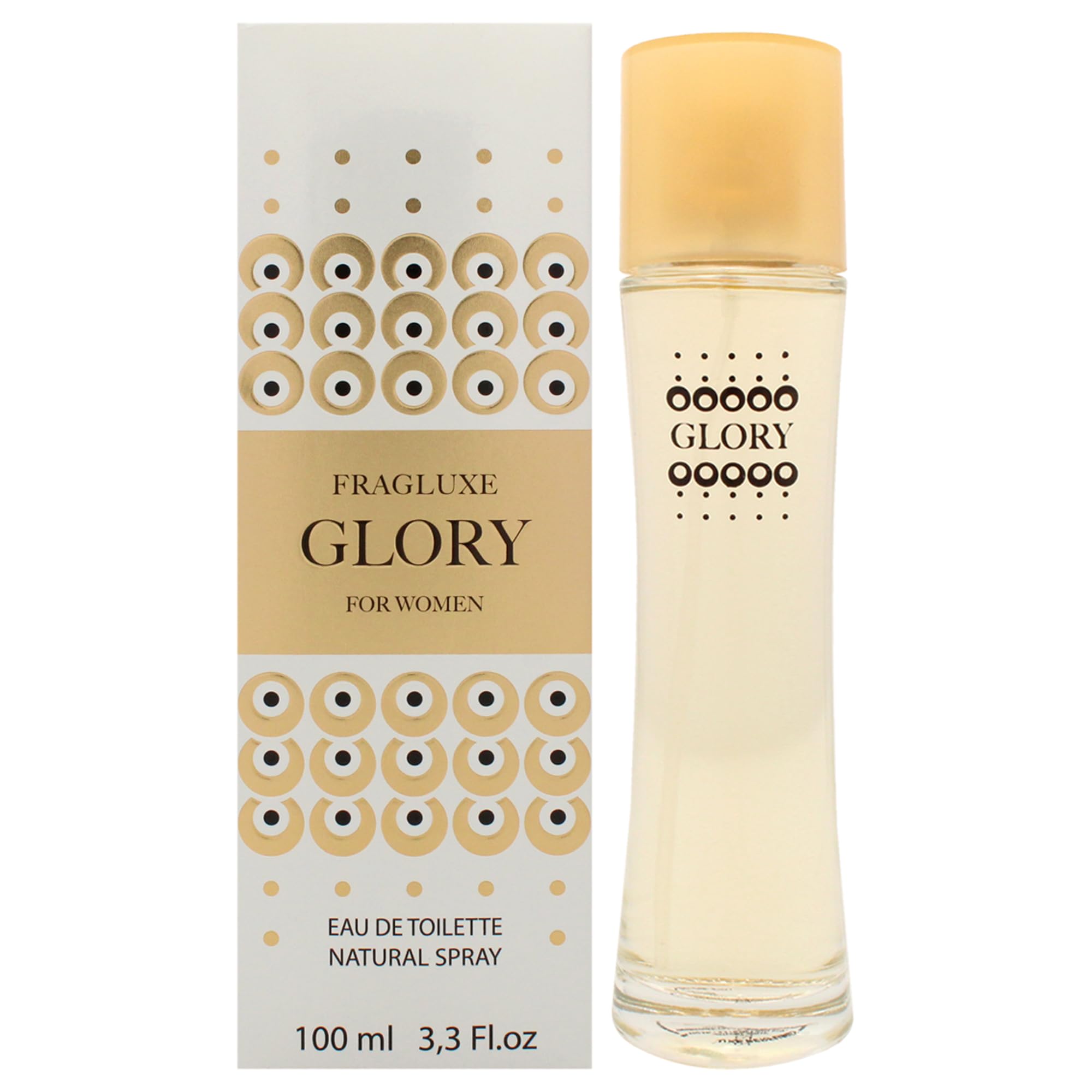 Fragluxe Glory Eau de Toilette for Women Floral Gourmand Spicy Amber Scent 3.3 oz Spray