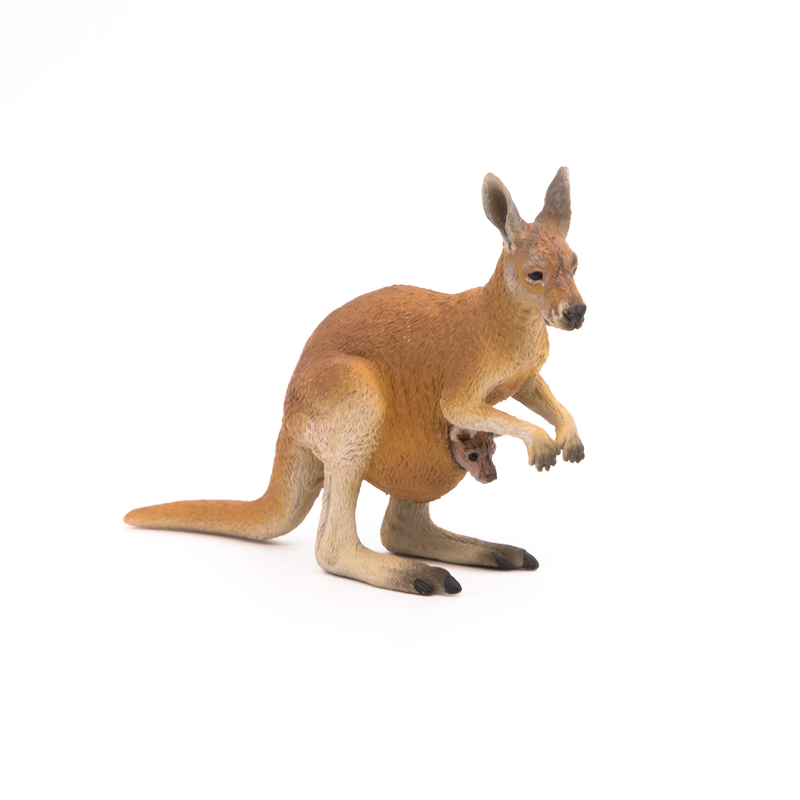 Papo Kangaroo with Joey Figure, Multicolor