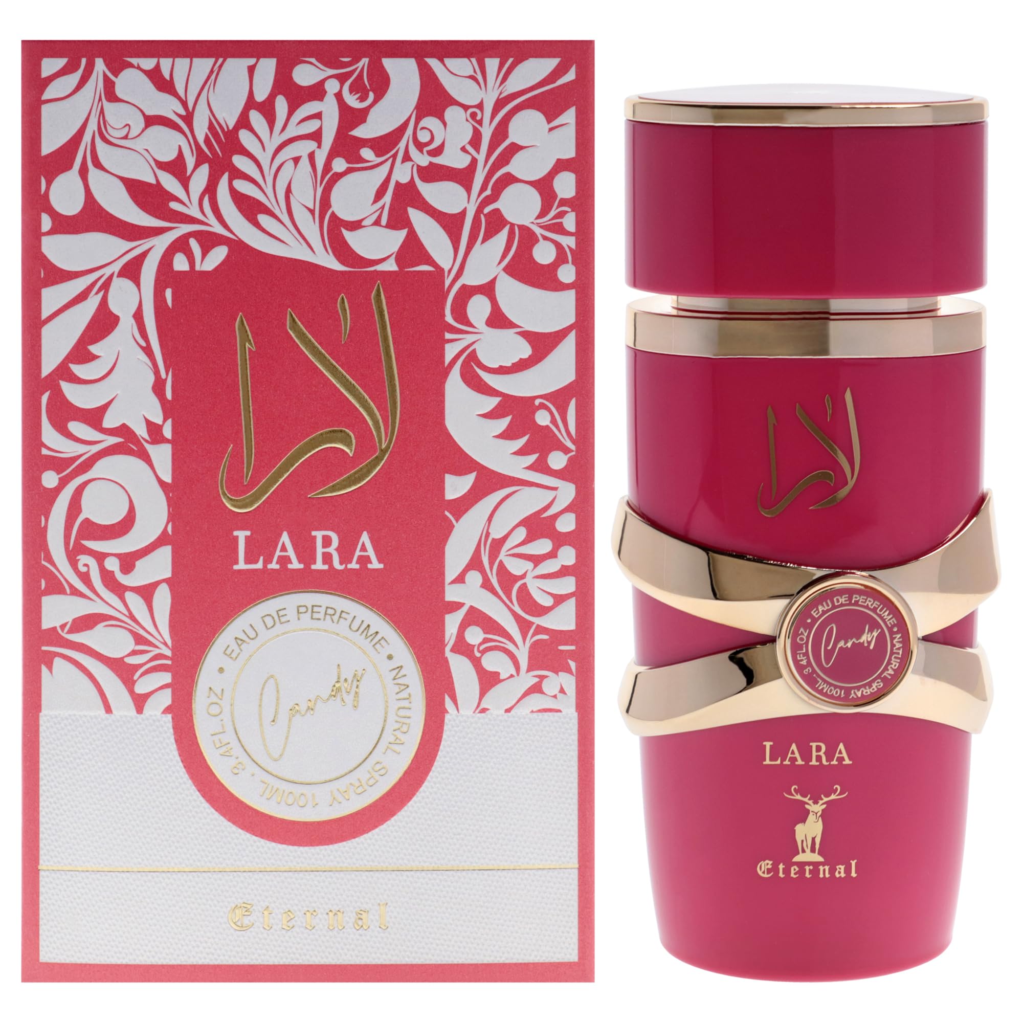 Khalis Lara Candy Eternal Collection Eau de Parfum for Women, Sweet Fruity Fragrance with Berries Vanilla and Soft Musk, 3.4 oz Spray