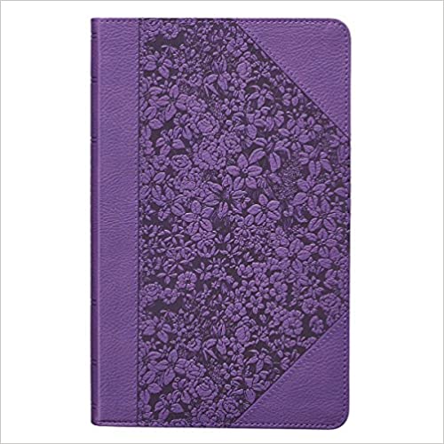 Biblia Santa KJV, Biblia estándar con letra gigante, Biblia de cuero sintético morado con marcador de cinta, edición con letras rojas, versión King James