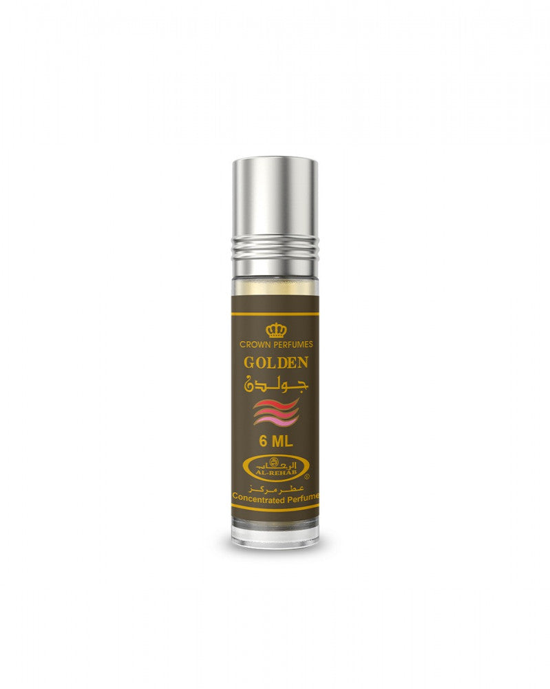 Al Rehab Golden Concentrated Perfume Oil Roll On for Unisex 6 ml