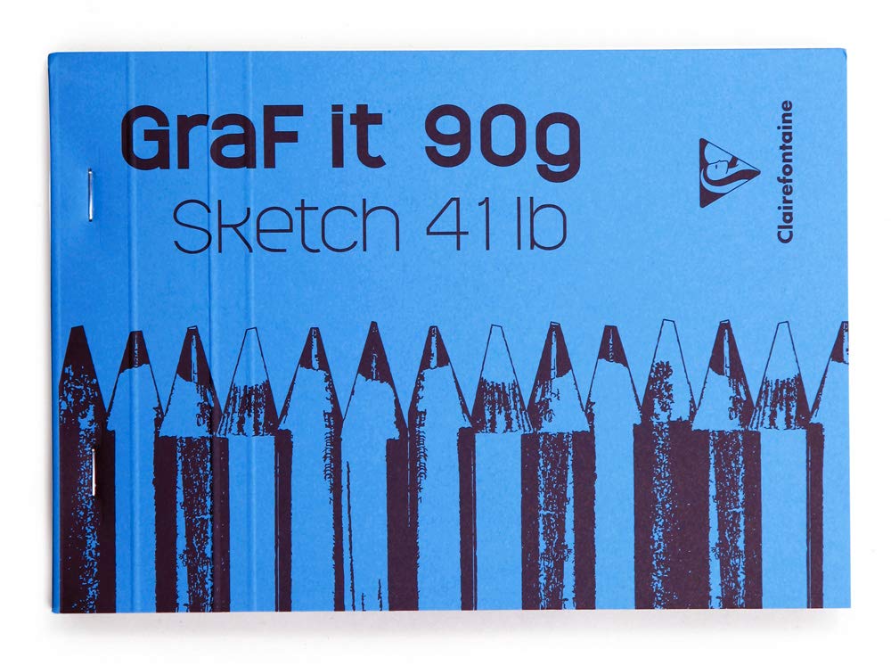 Bloc de dibujo GraF it de Clairefontaine, colores surtidos, en blanco, 80 hojas, 6 x 8