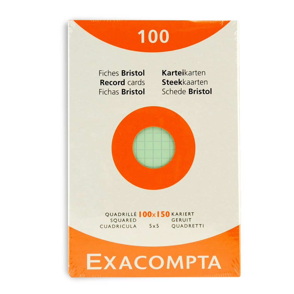Fichas Exacompta - Gráfico 100 tarjetas - 4 x 6 - Surtido