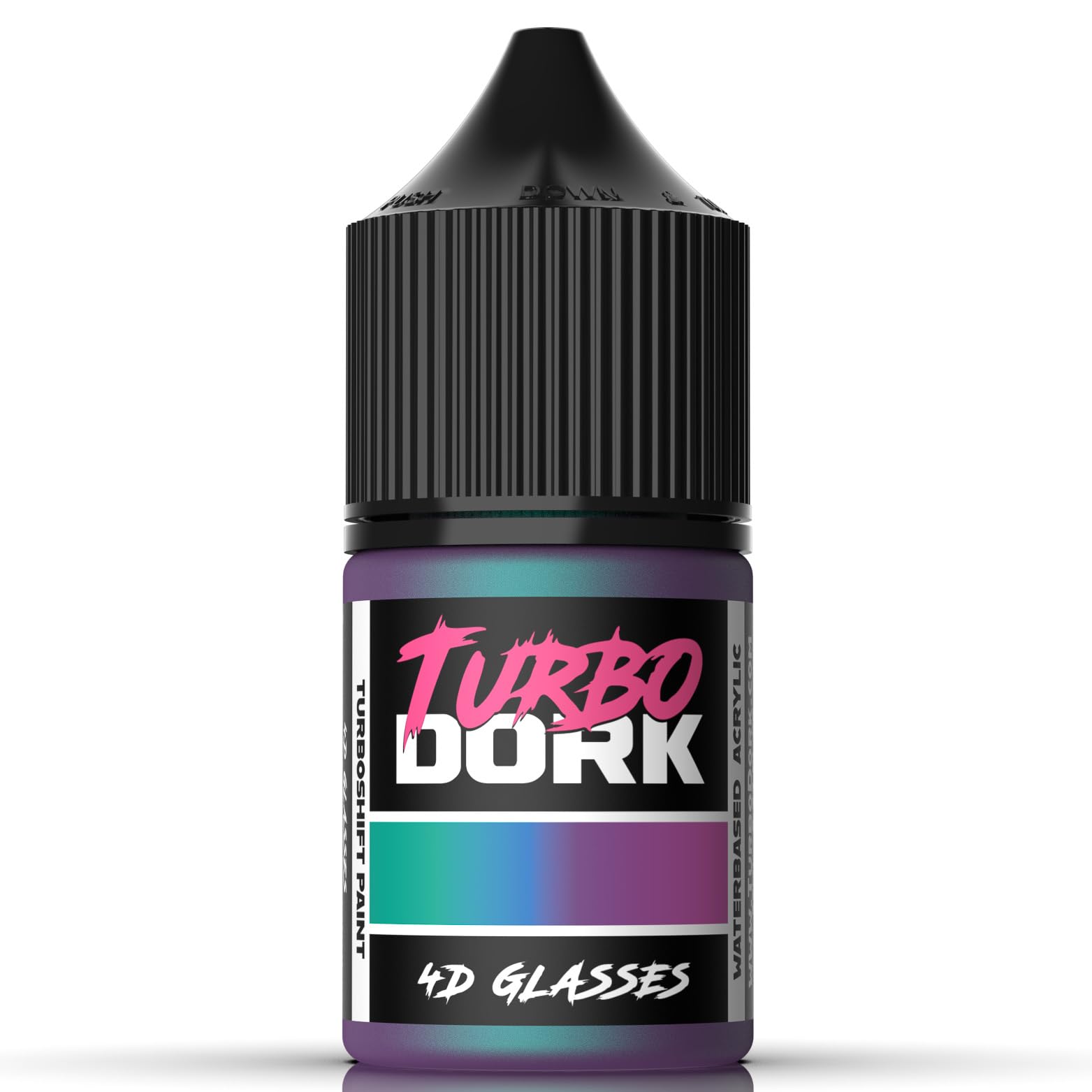 Turbo Dork 4D Glasses TurboShift Acrylic Paint 22ml Bottle - Water-based Non-Toxic Metallic Color Shifting Paint
