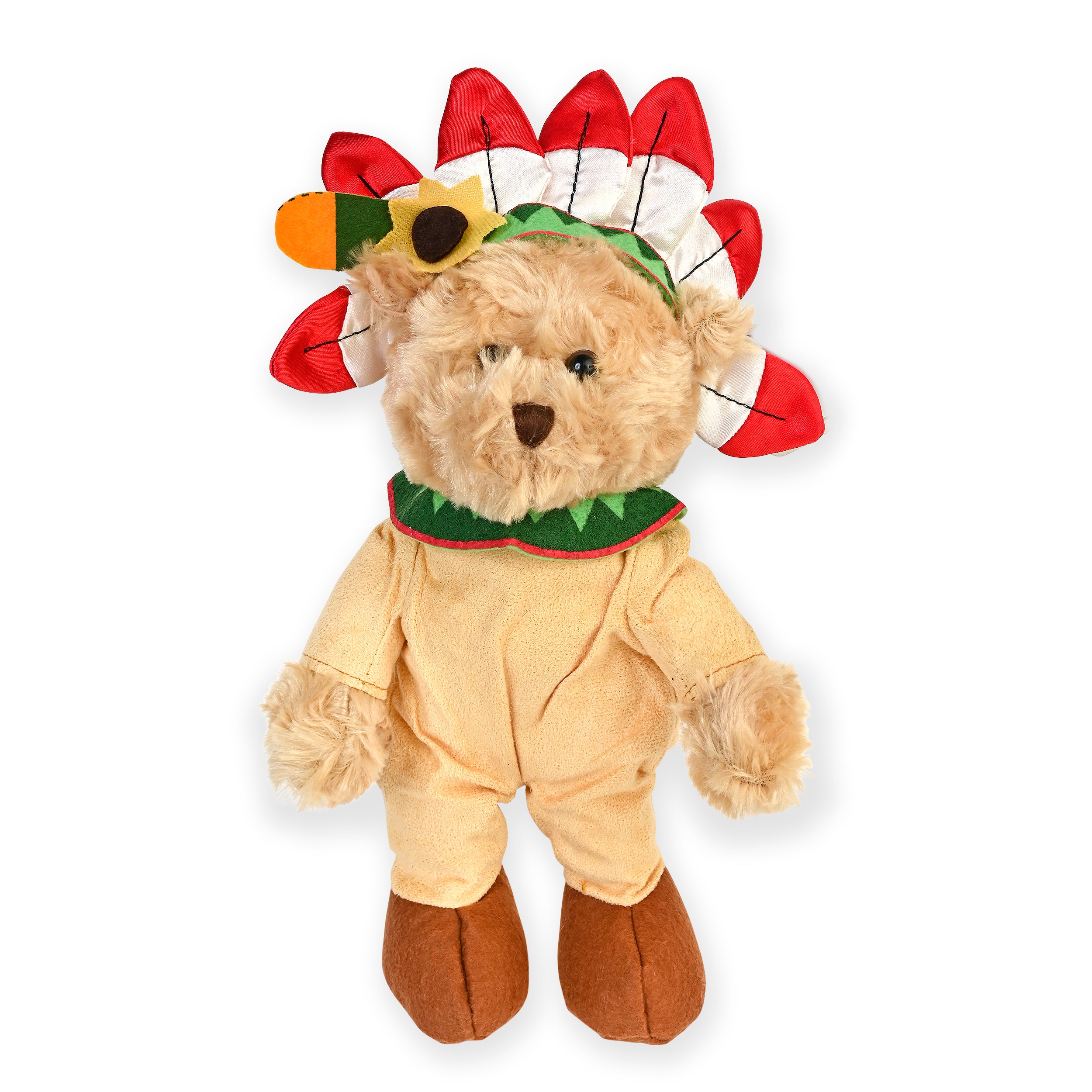 Pennington Bear Company Classic Costume Teddy Bear Plush, Indian, 10" inch