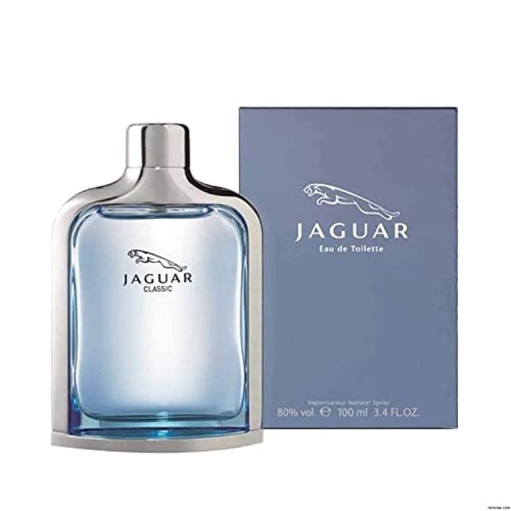 Jaguar Classic Blue Eau de Toilette for Men, Fresh Aromatic Fragrance, 3.4 Oz