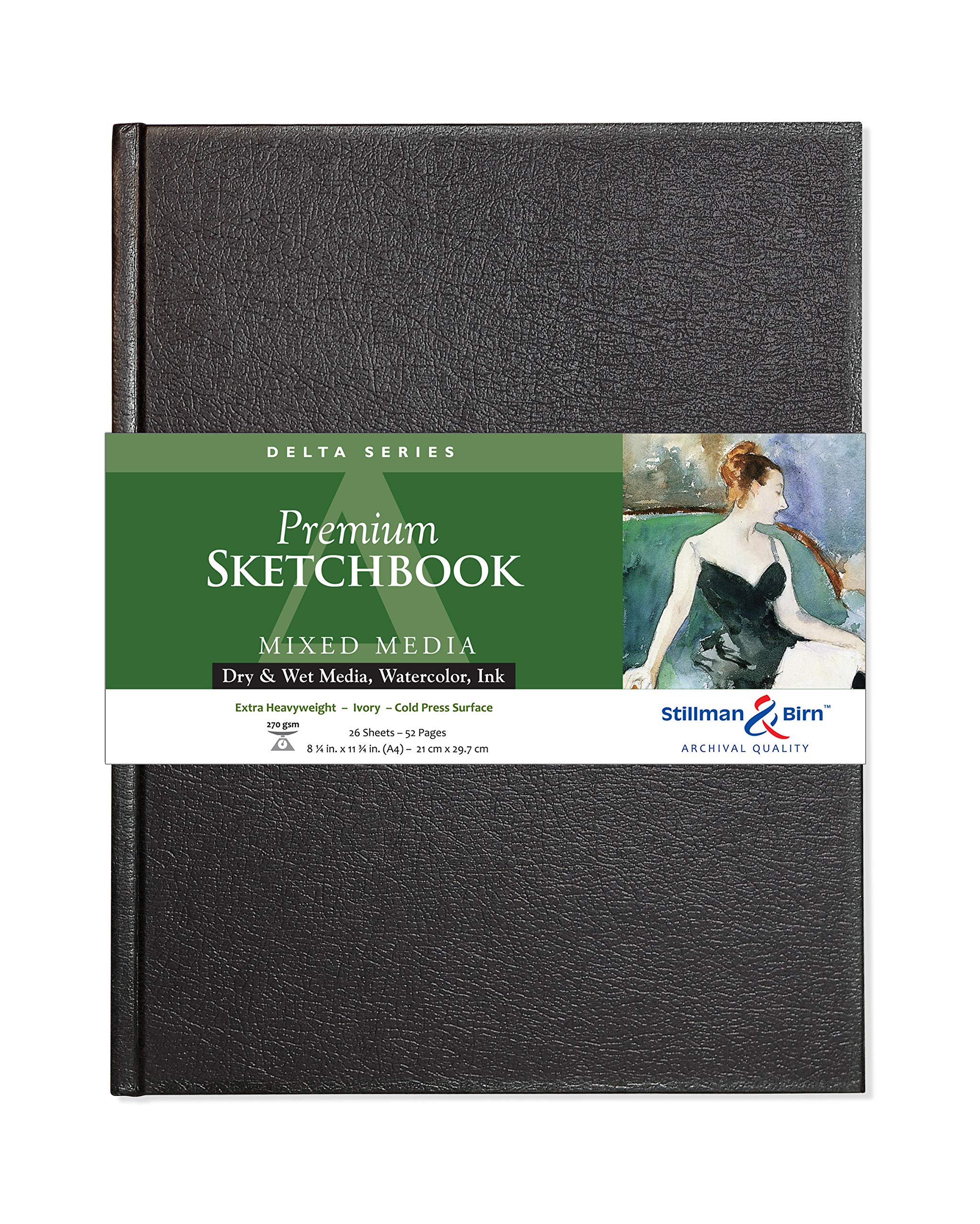 Stillman & Birn Delta Series - Hardbound Sketchbook - Portrait 8 x 11 A4 - 270gsm Ivory Paper