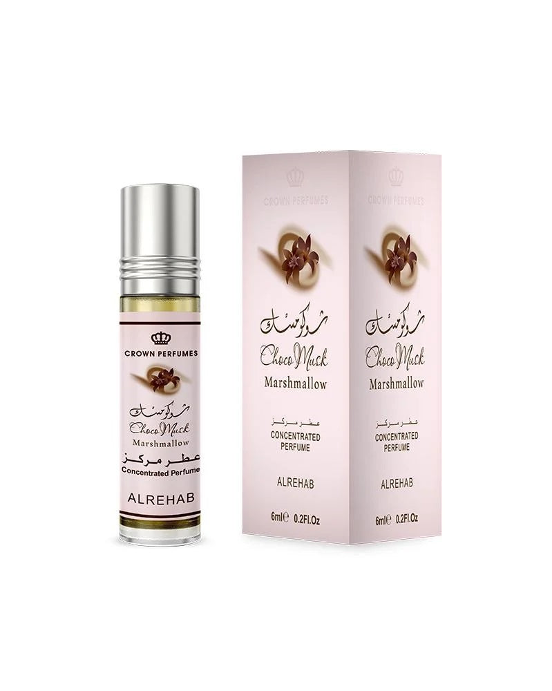 Al Rehab Choco Musk Marshmallow Perfume Oil Roll On 0.2 Fl Oz (6 ml)