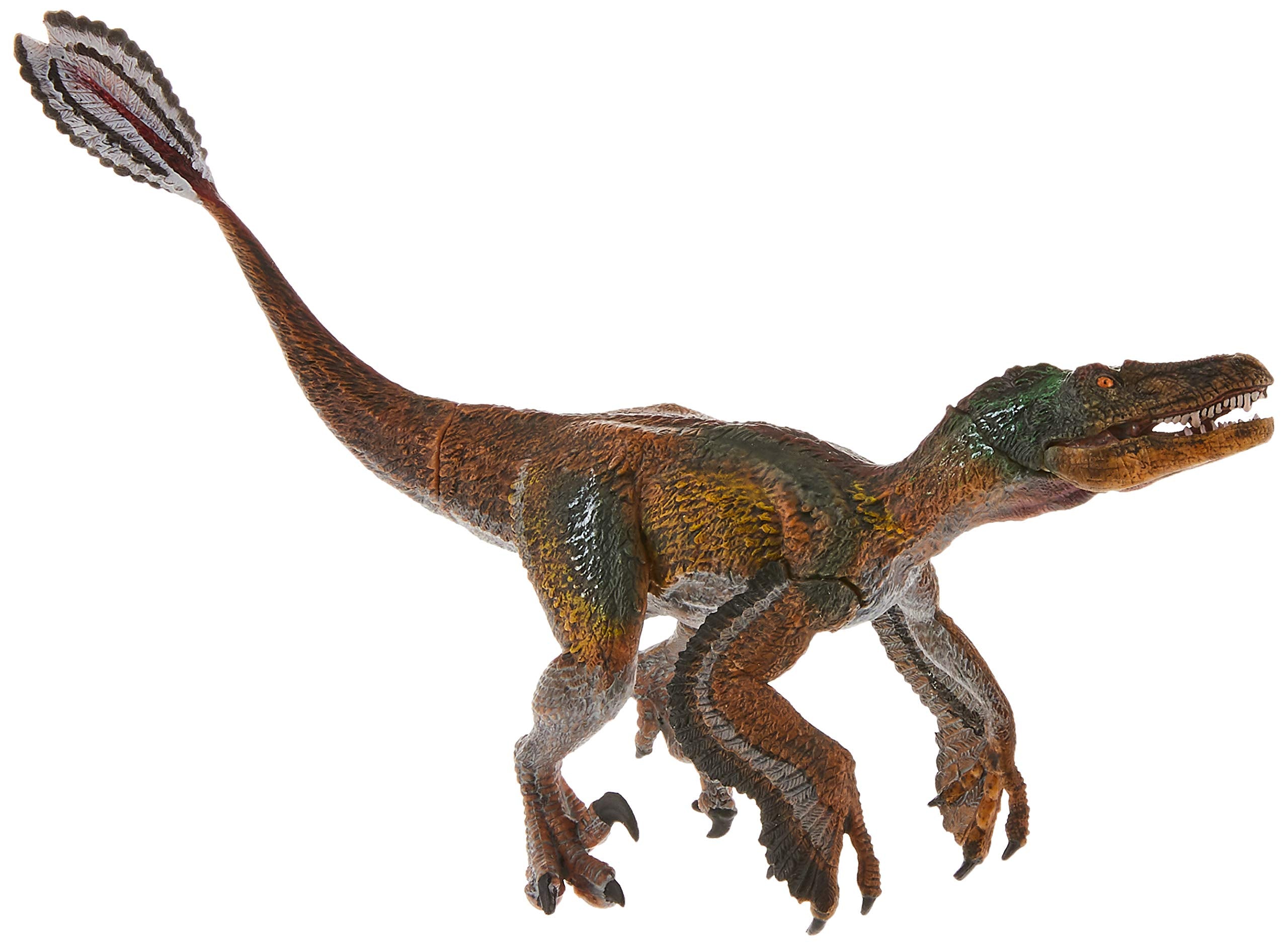 Papo Feathered Velociraptor - Hand Painted Figurine - Heirloom Quality Collectible (55055)