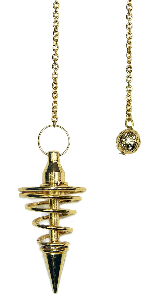 Péndulo espiral de metal dorado Starlinks