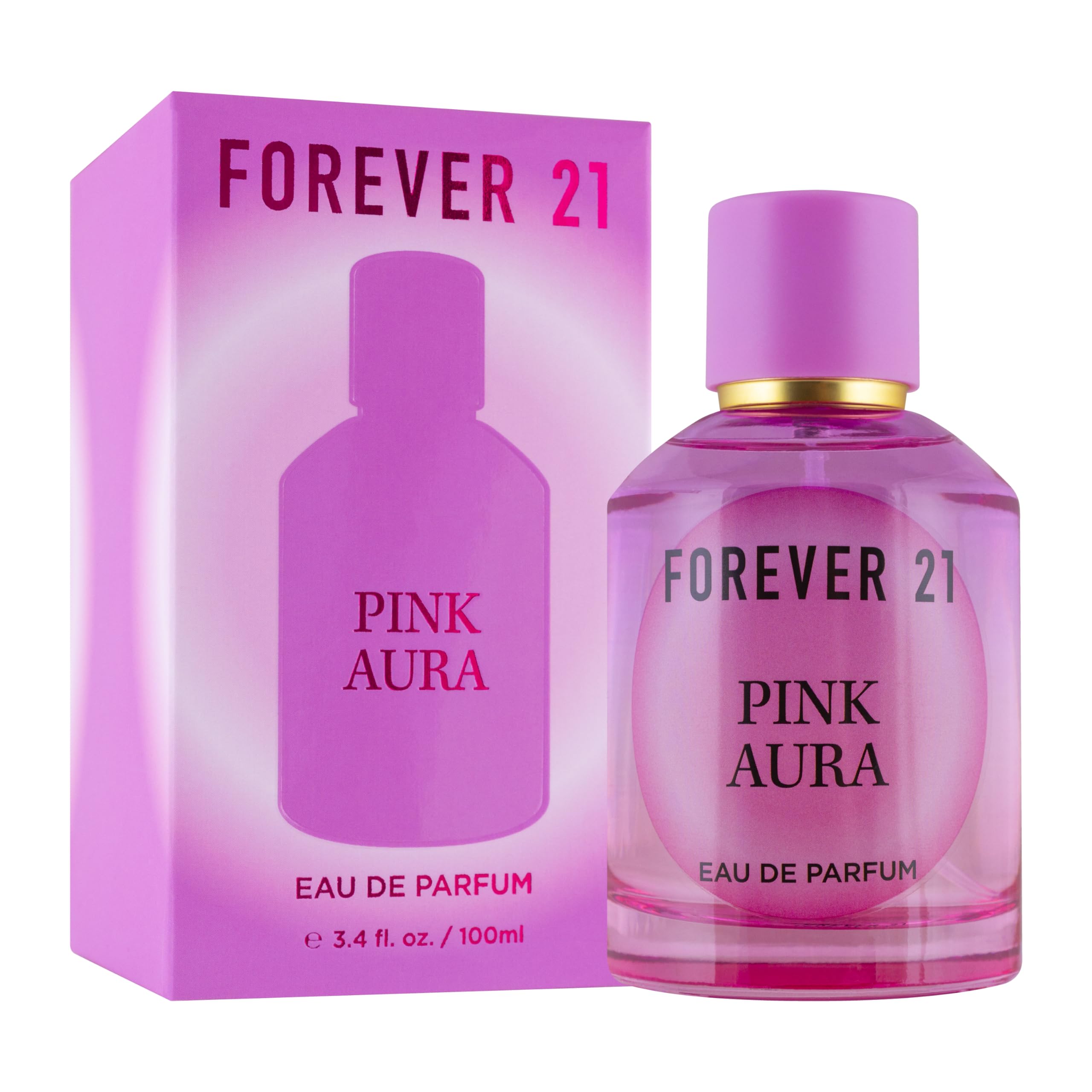 Forever 21 Pink Aura Eau de Parfum for Women, Fruity Floral Fragrance, 3.4 Oz