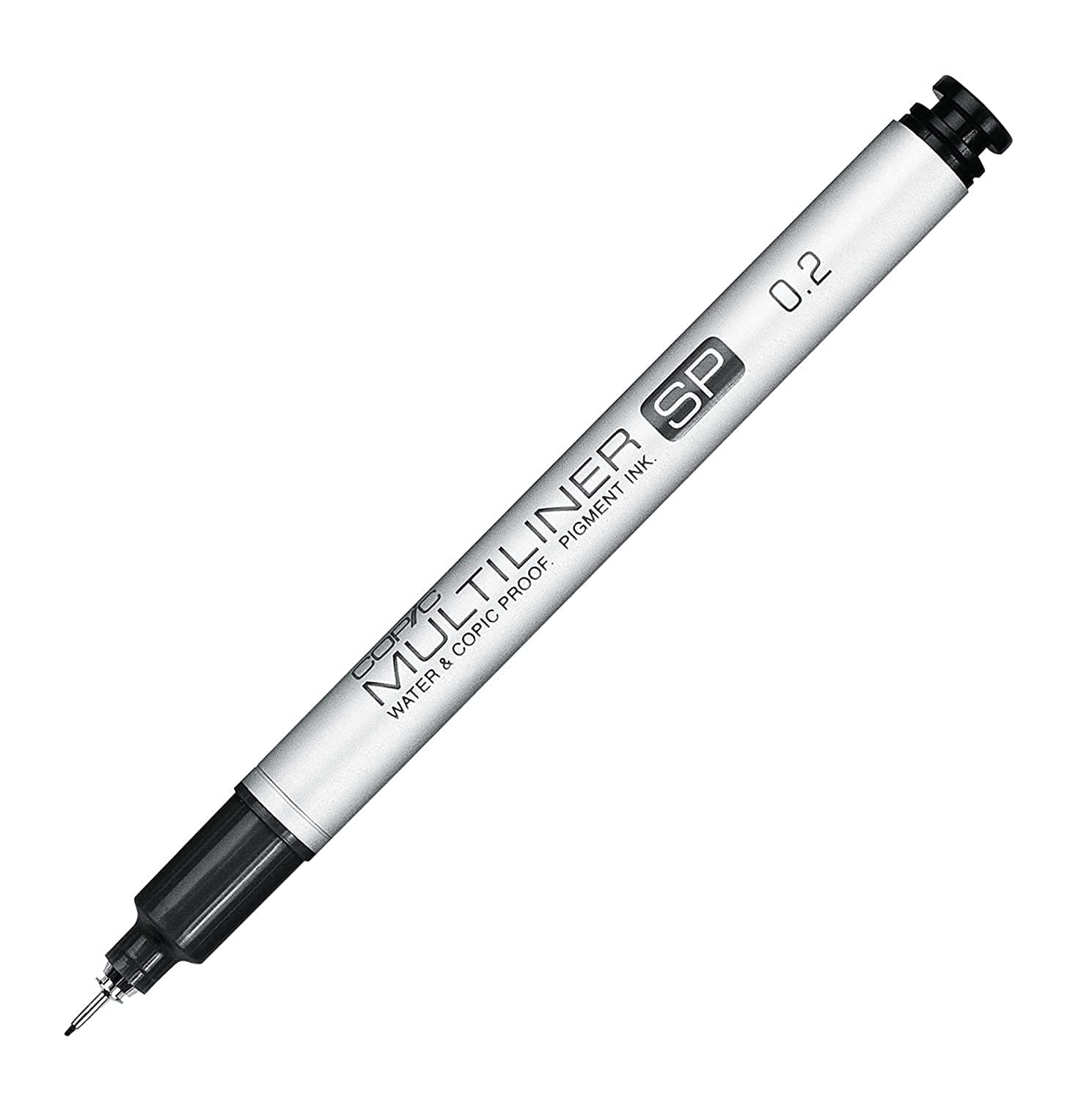 Copic Multiliner Pigment Ink Marker, SP Black 0.02mm Tip (41130)