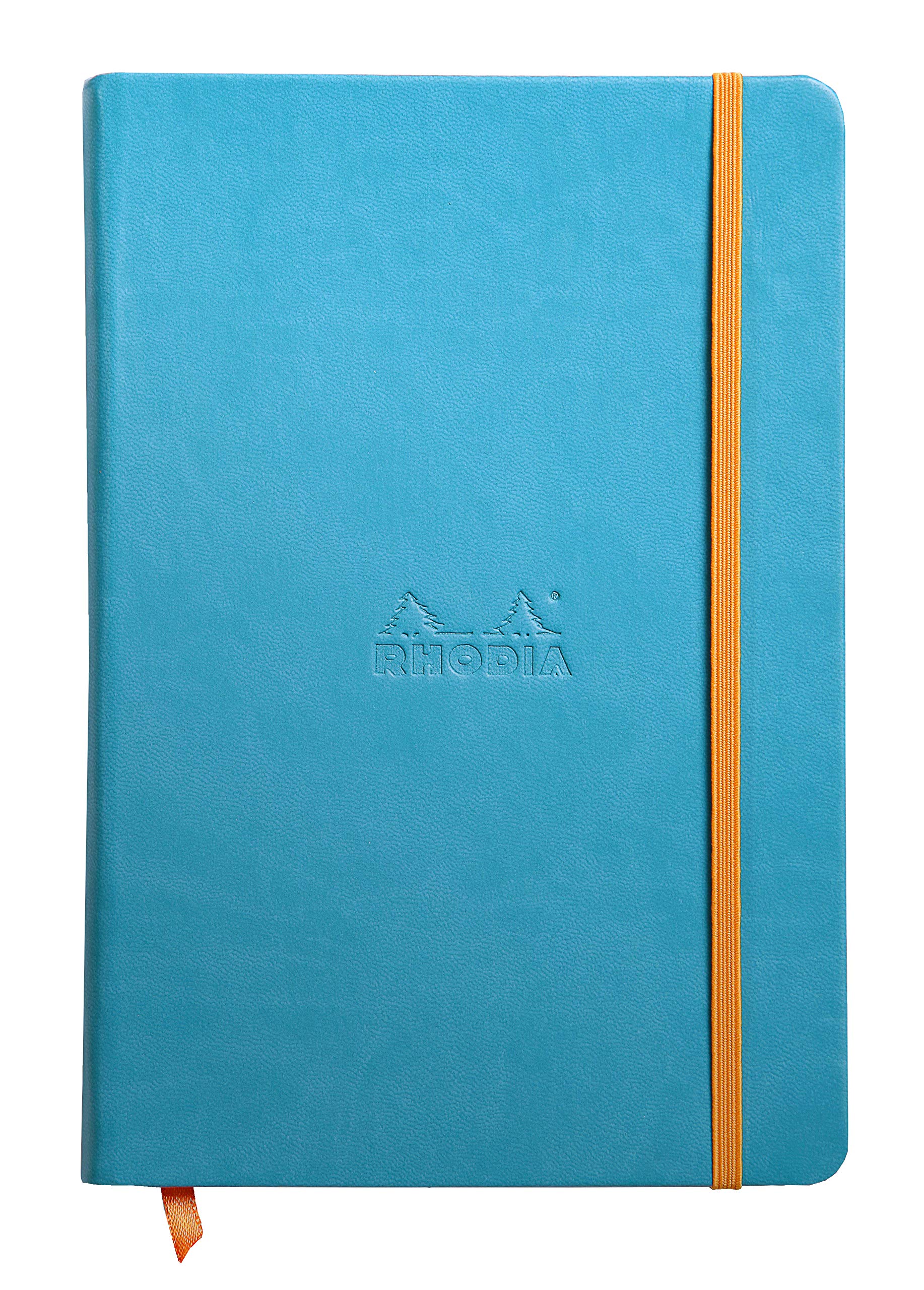 Cuaderno web Rhodia Rhodiarama - Rayado 96 hojas - 5 1/2 x 8 1/4 - Tapa turquesa