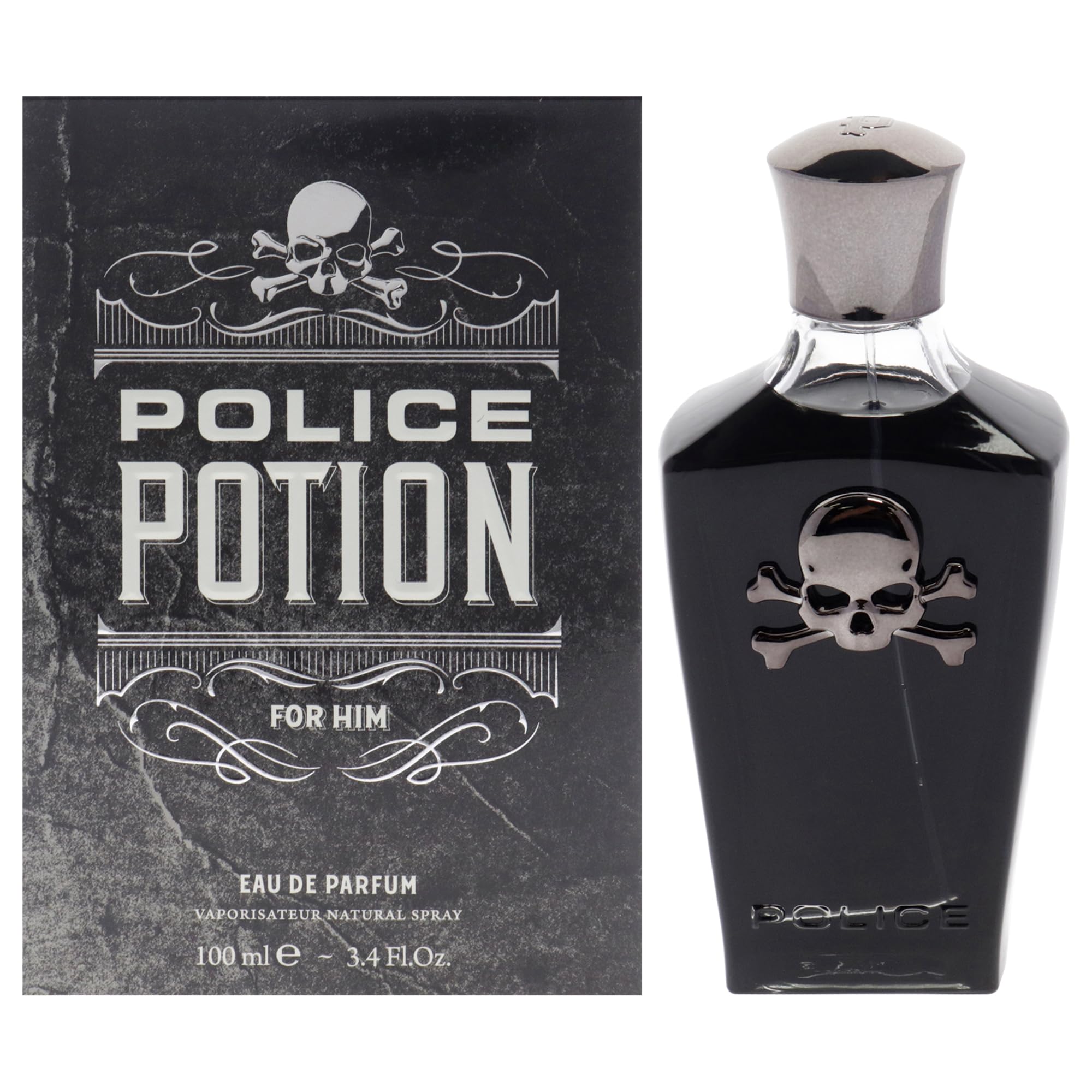 Police Potion Eau de Parfum Men Aromatic Woody Musk Scent 3.4 oz Spray