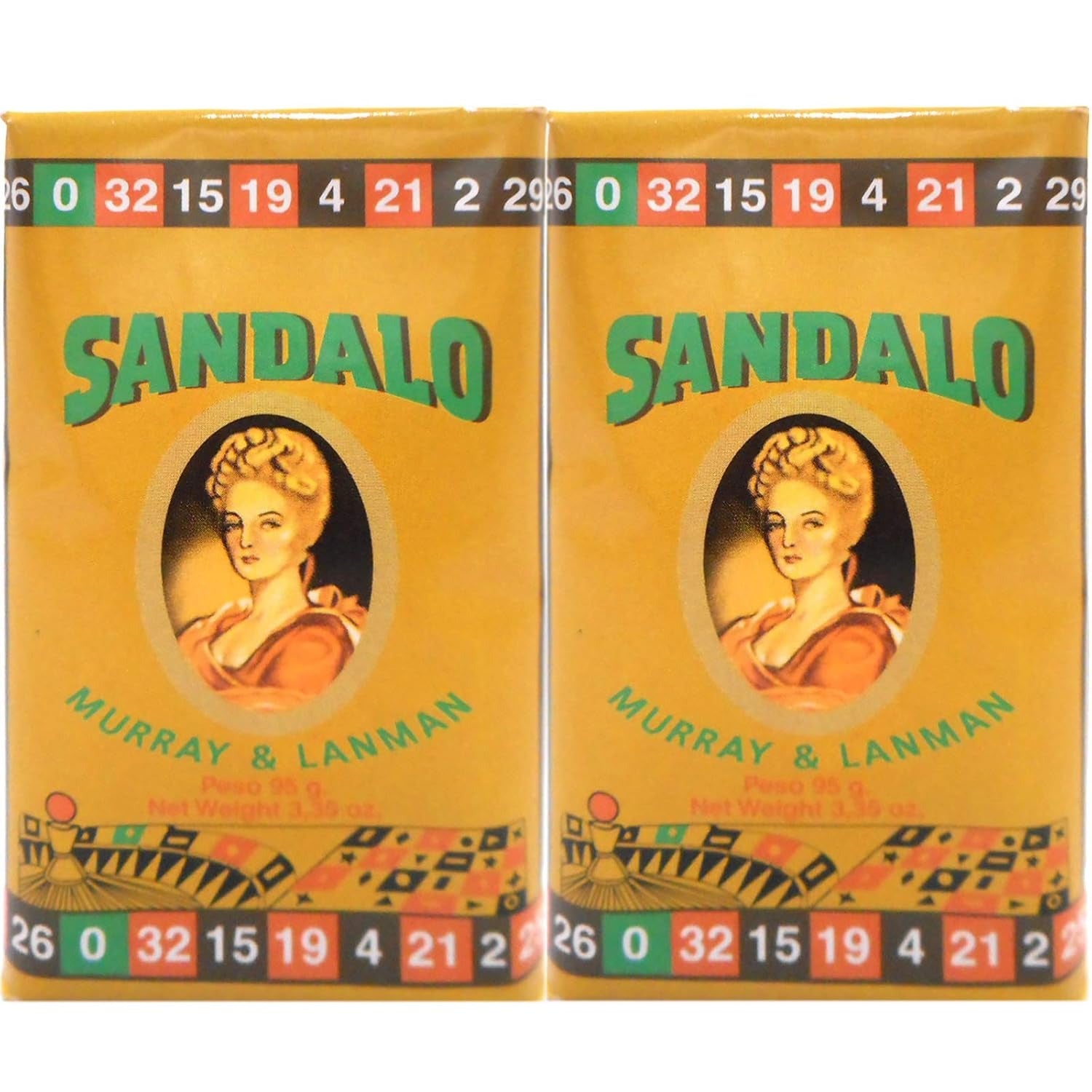 Sandalwood (Sandalo) Bar Soap by Murray & Lanman, 3.35 Oz/95 gram (2-Pack)