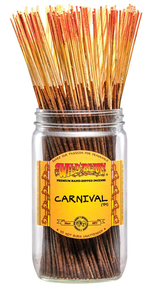 Wild Berry Carnival Incense Sticks, 100 Count Hand-Dipped Aromatic Incense