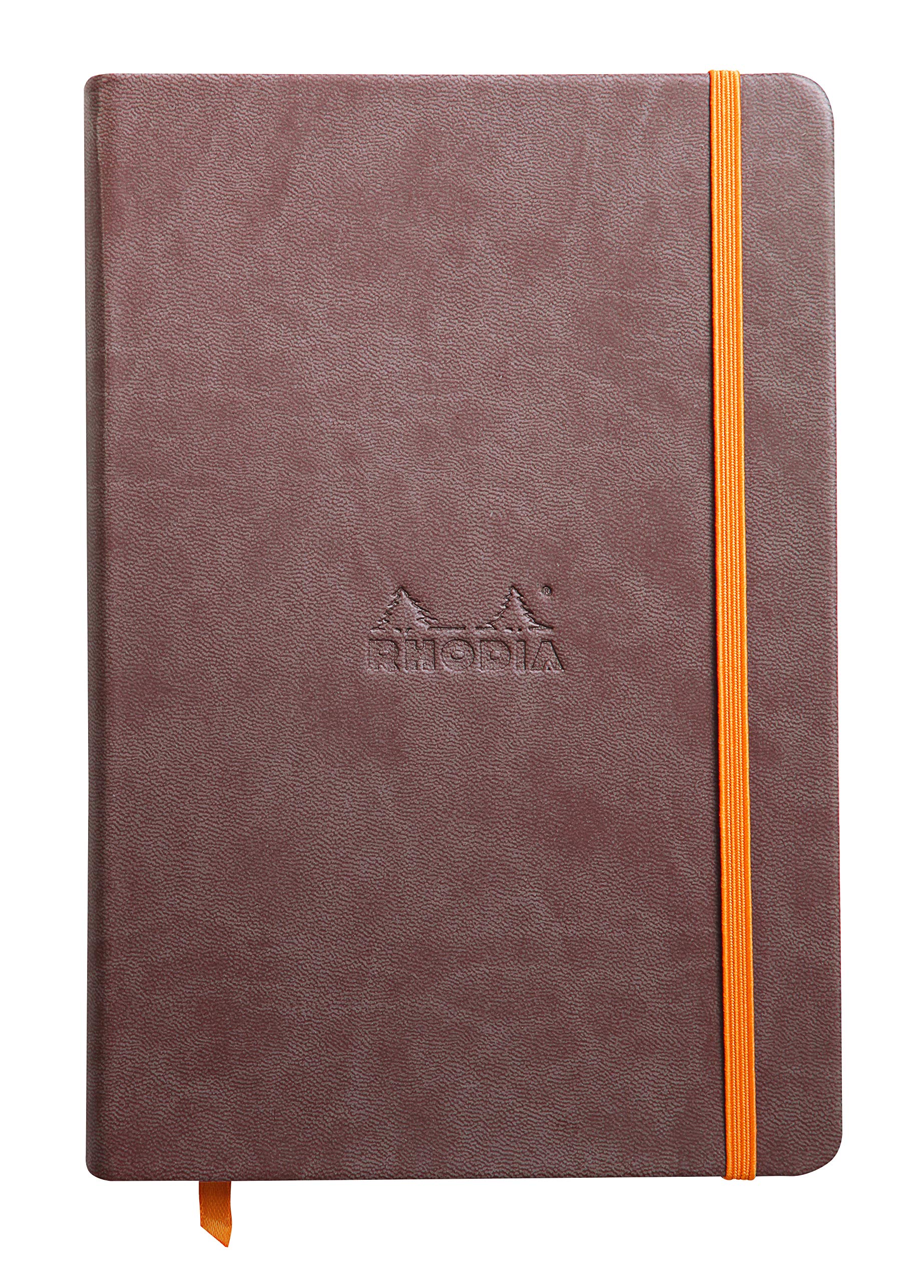 Rhodia Rhodiarama Webnotebook - Lined 96 sheets - 5 1/2 x 8 1/4 - Chocolate cover