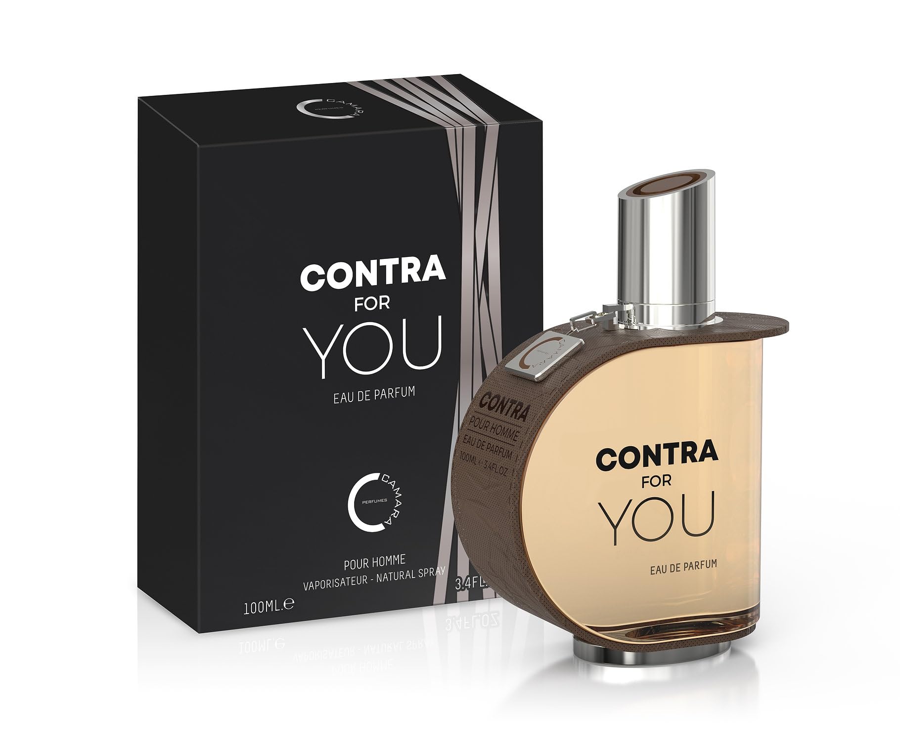 Camara Contra for You Eau de Parfum Spray for Men, 3.4 Fl Oz (100 mL)