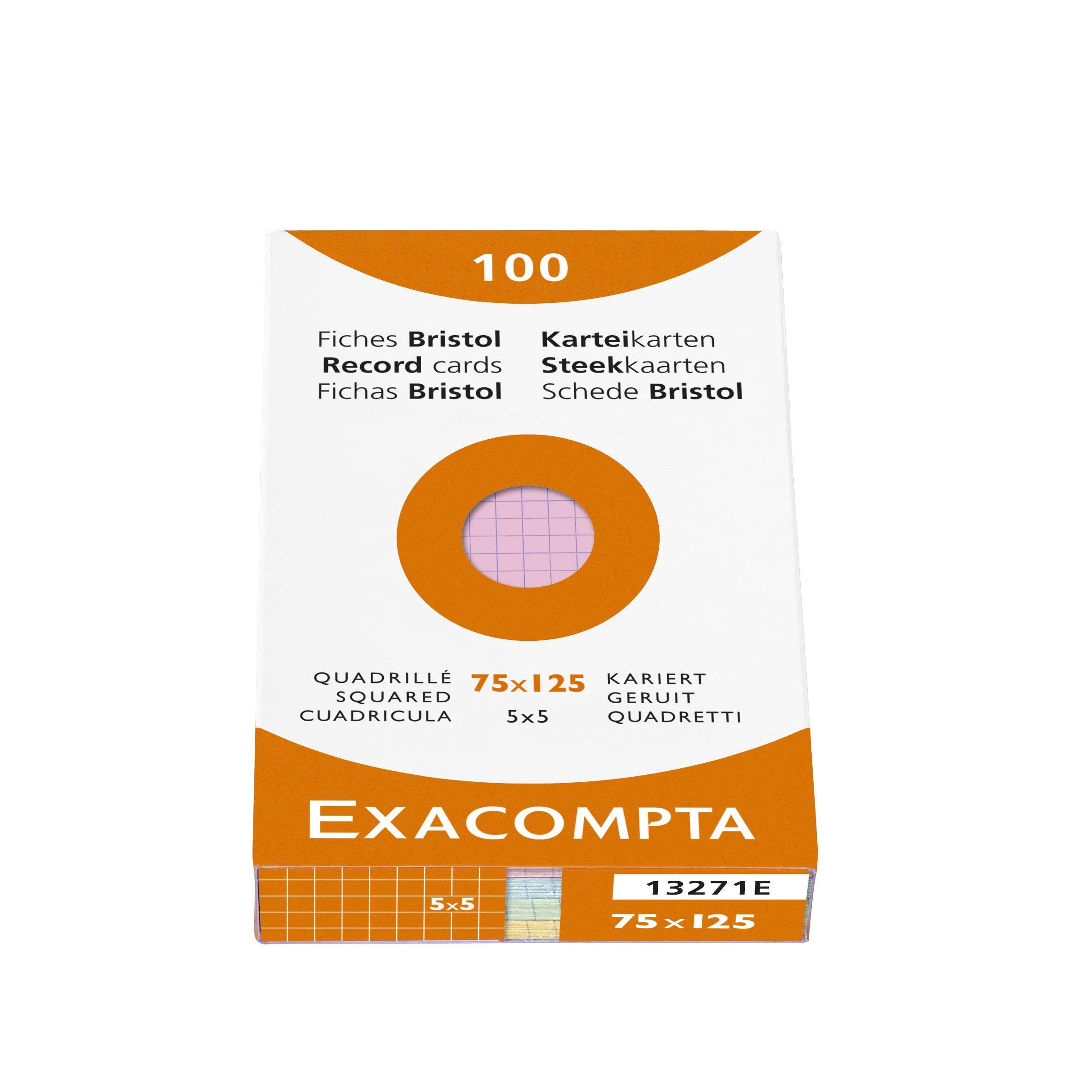 Fichas de índice Exacompta - Gráfico 100 tarjetas - 3 x 5 - Surtido