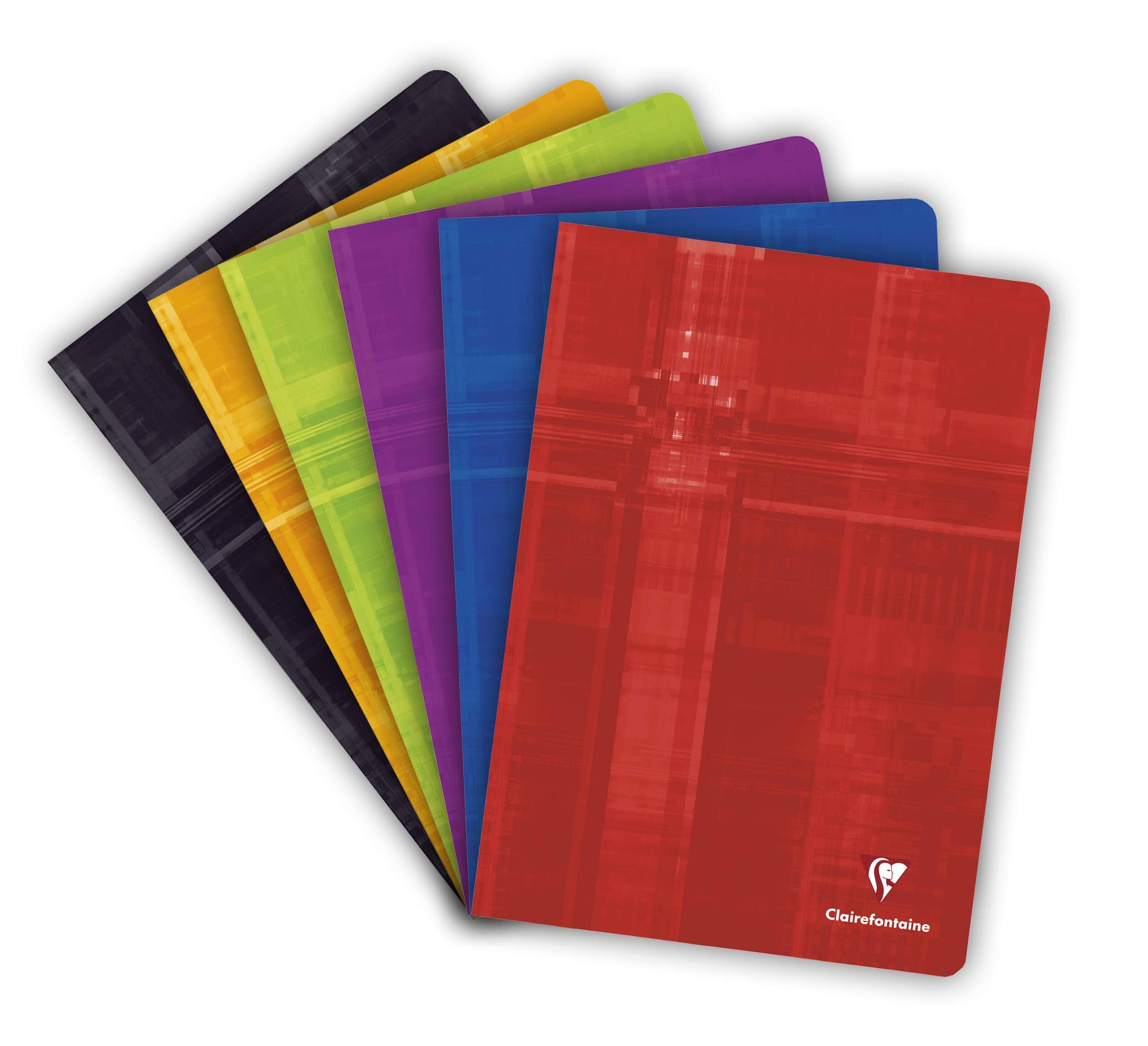 Cuaderno Clairefontaine con grapas, 48 hojas, rayas francesas, 8 1/4 x 11 3/4, colores surtidos