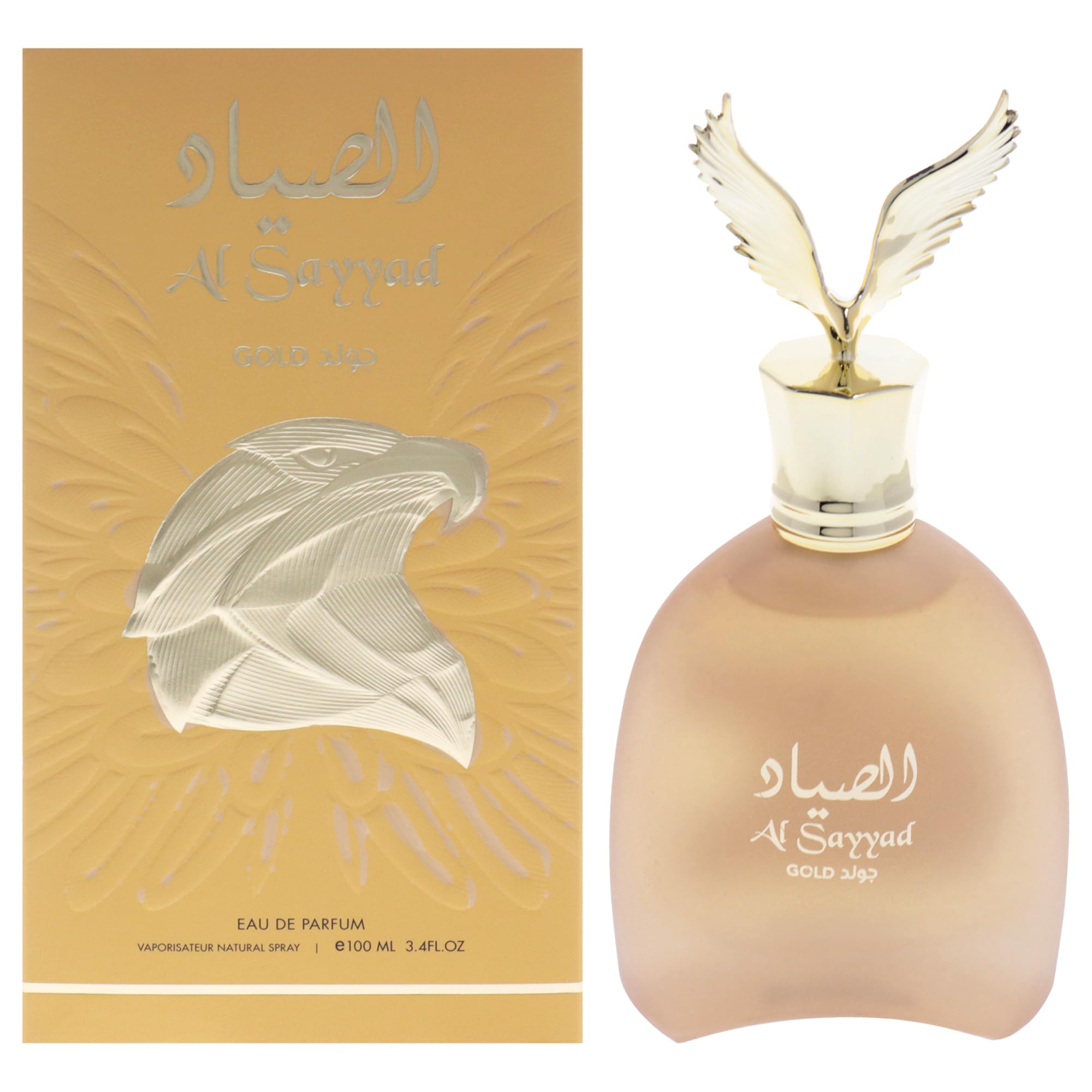 Risala Al Sayyad Gold Eau de Parfum Unisex, Elegant Fragrance for Day and Evening Wear, 3.4 oz Spray