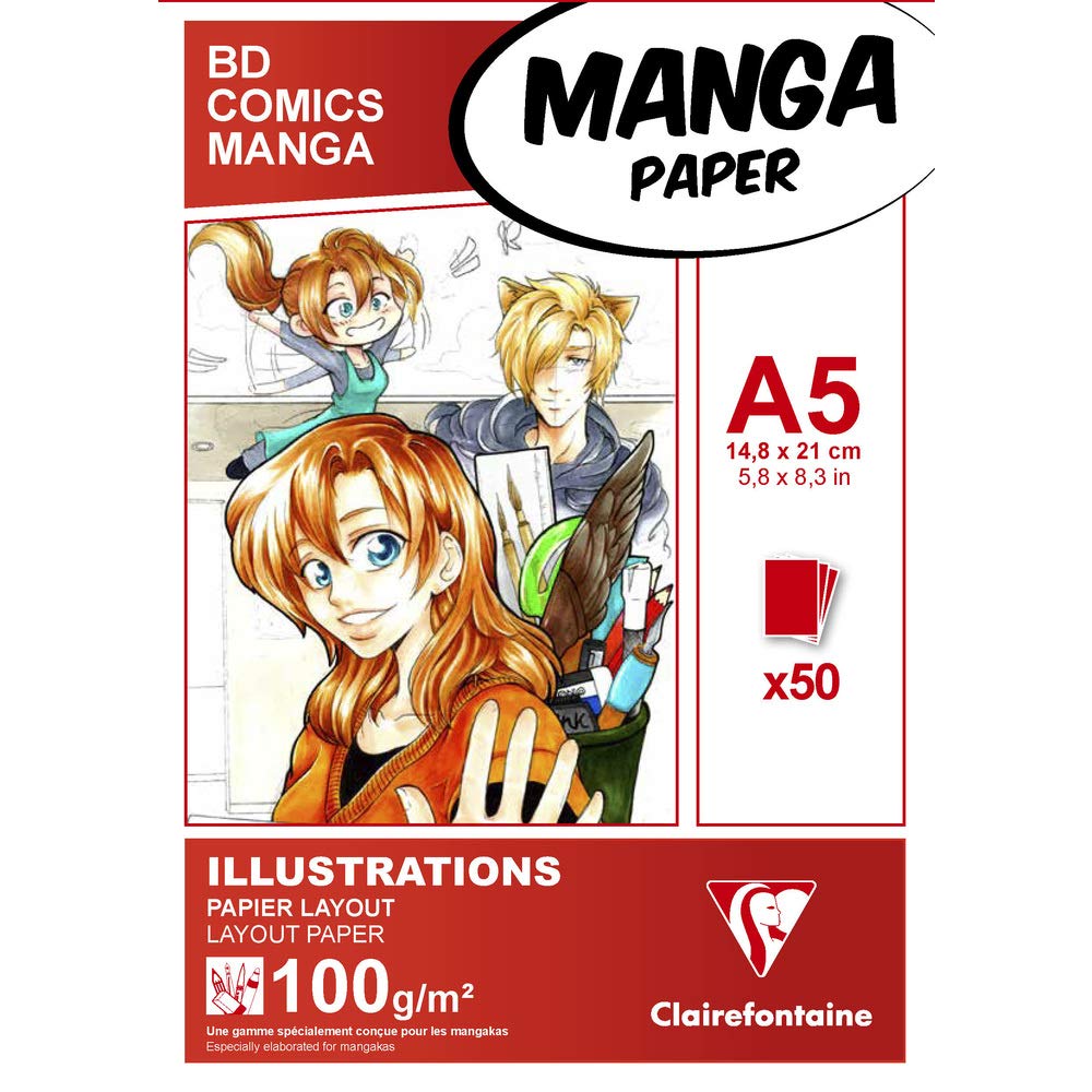 Blocs de papier à dessin Manga Clairefontaine - 6 x 8