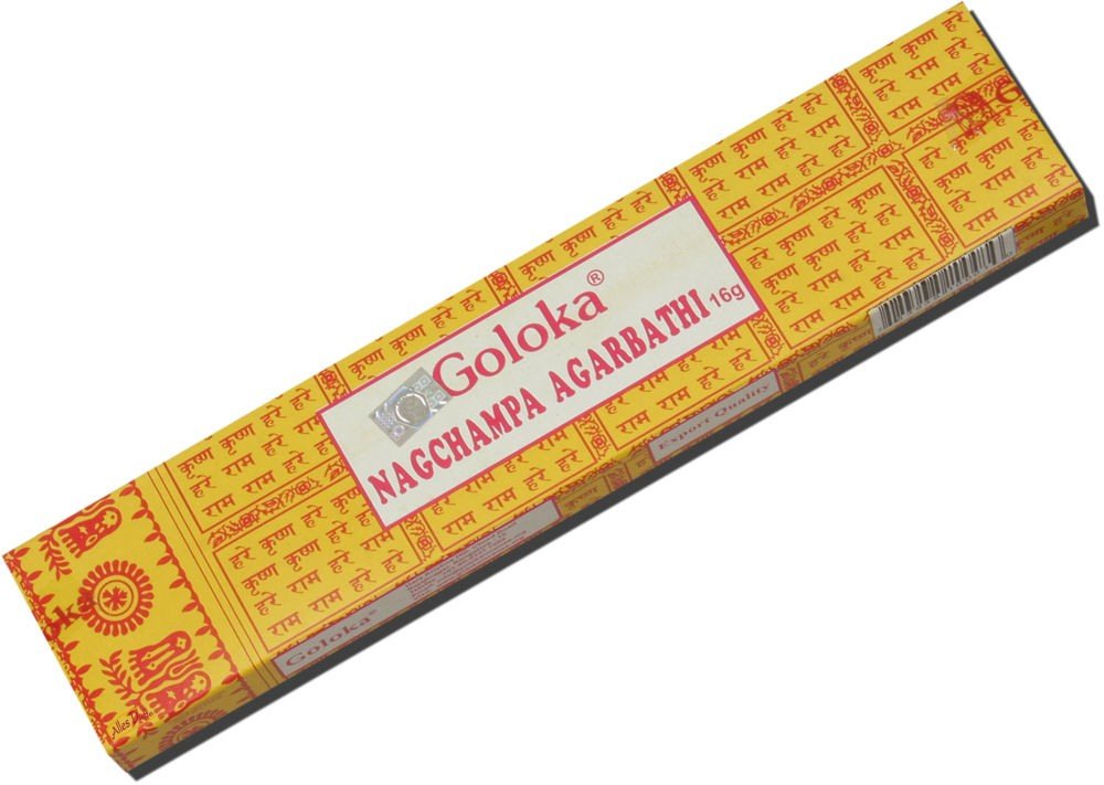 Varitas de incienso Goloka Nag Champa, 16 gramos