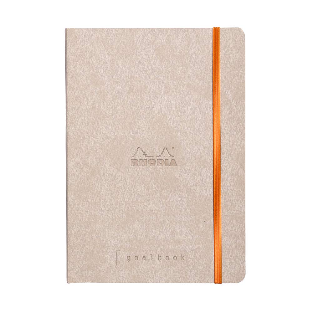 Cuaderno de tapa blanda Rhodia - Cuadrícula de puntos, 224 páginas numeradas - 6 x 8 1/4 - Beige