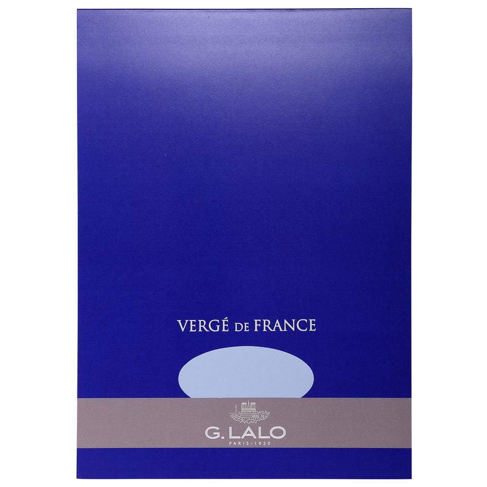 G. Lalo "Verg de France" 50 sheets tablets - 8 1/4x 11 3/4 - Blue