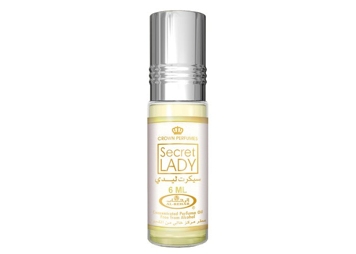 Perfume concentrado en roll-on Secret Lady de Al Rehab para mujer, 6 ml