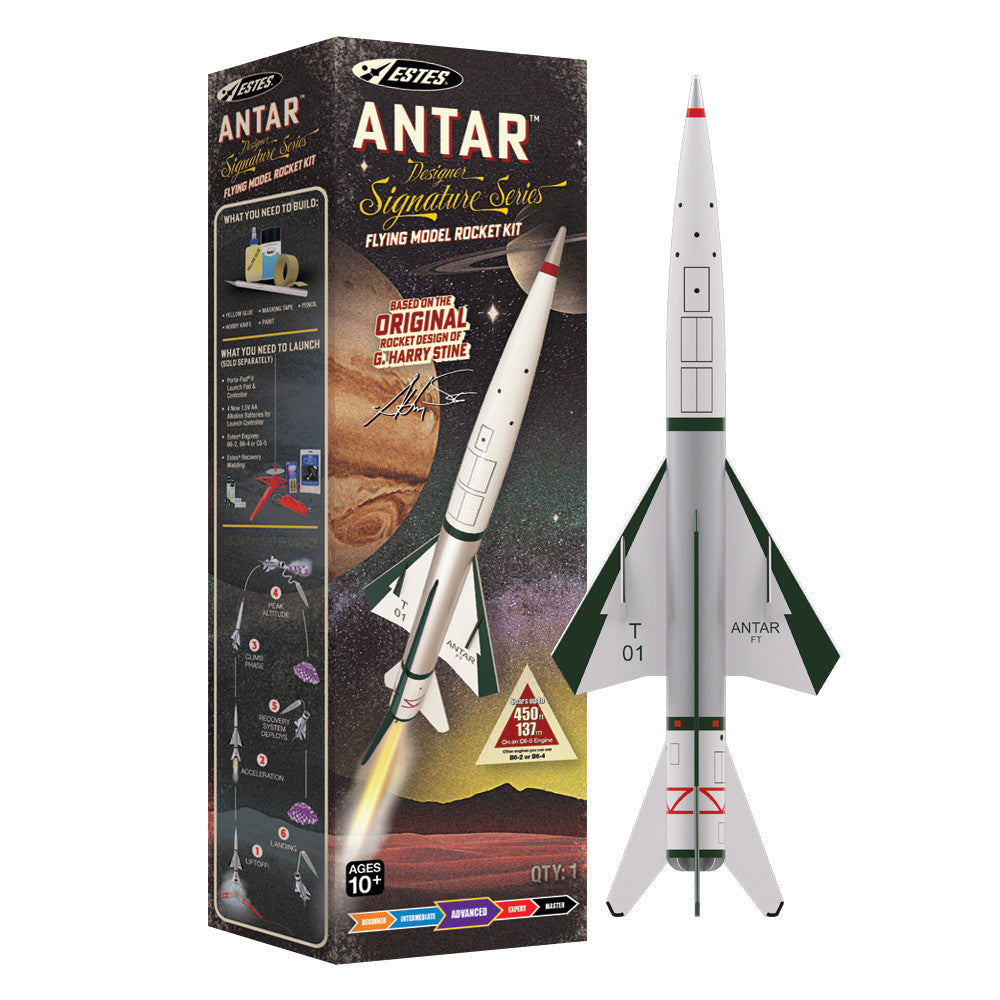 Estes Antar Model Rocket Kit Dual-Stage Style Design with Streamer Recovery