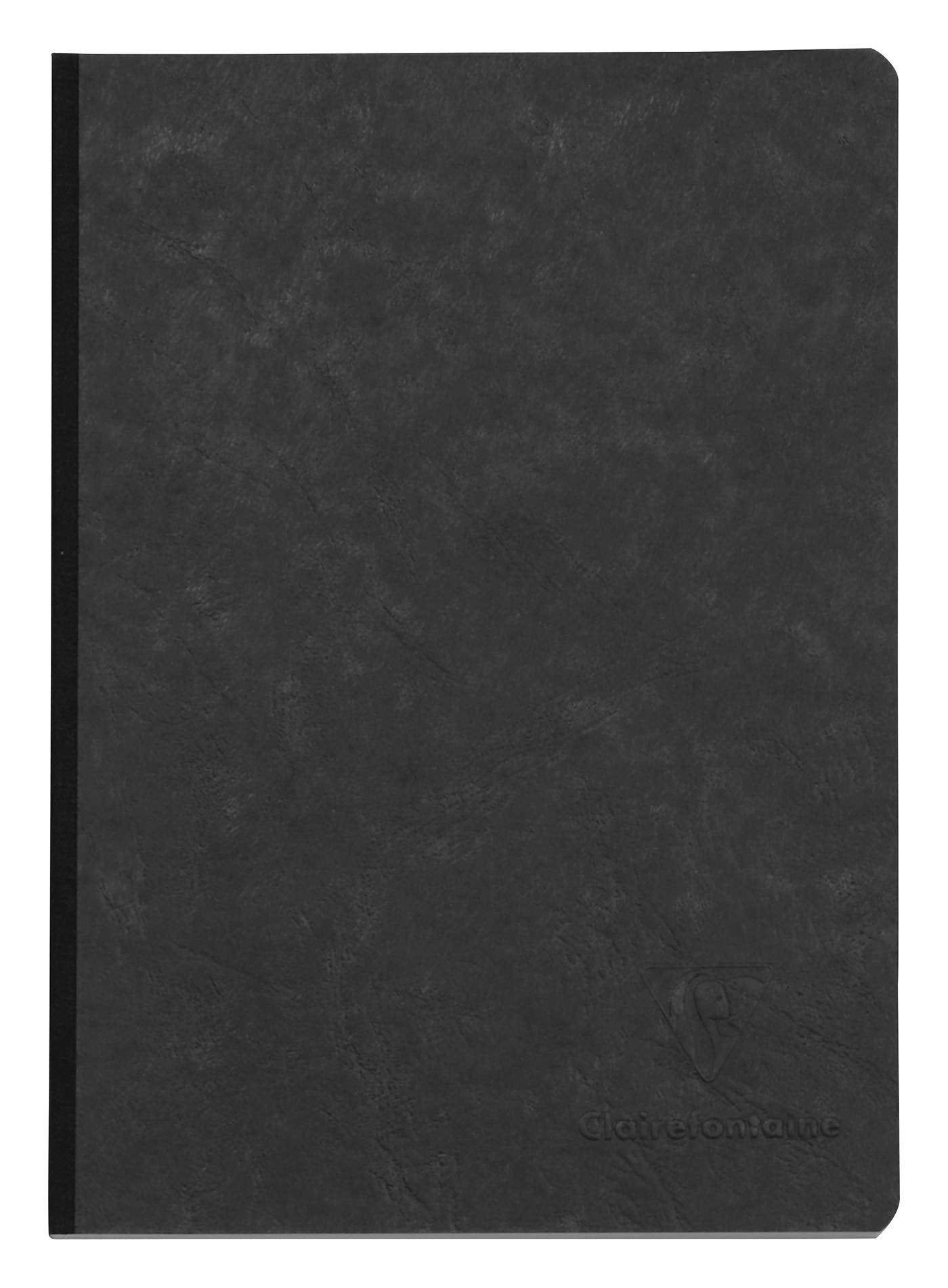 Cahier relié Clairefontaine avec fermeture élastique - 96 feuilles lignées - 6 x 8 1/4 - Noir