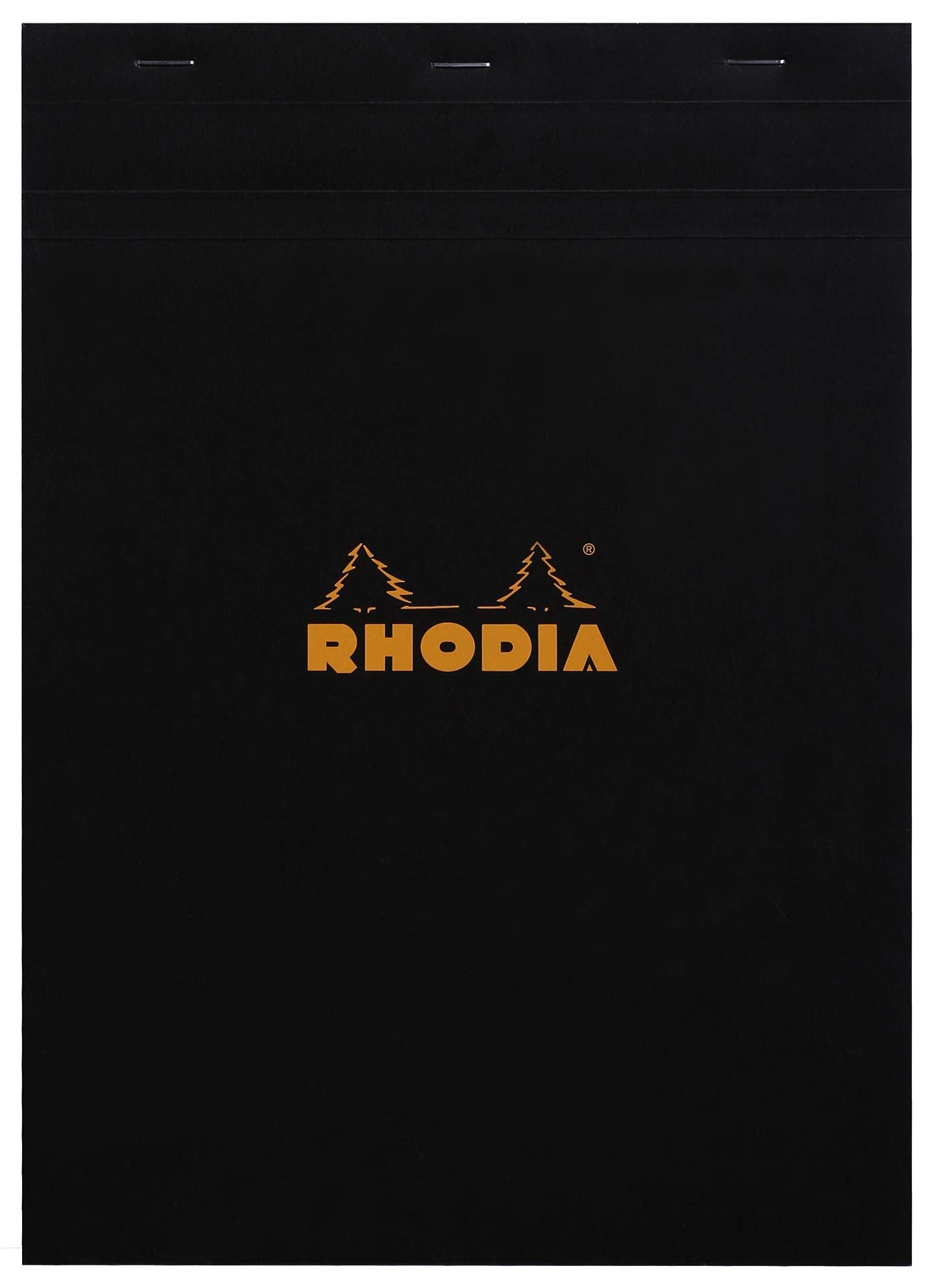 Rhodia Staplebound Notepad - Graph 80 sheets - 8 1/4 x 11 3/4 - Black cover