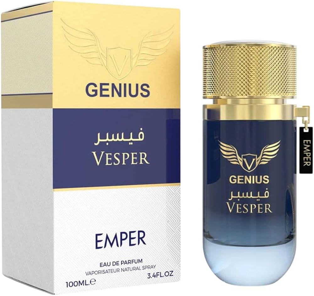 Emper Genius Vesper Eau de Parfum Spray, 3.4 Fl Oz (100 ml)